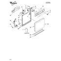 Whirlpool DP840SWPX0 frame and console parts diagram