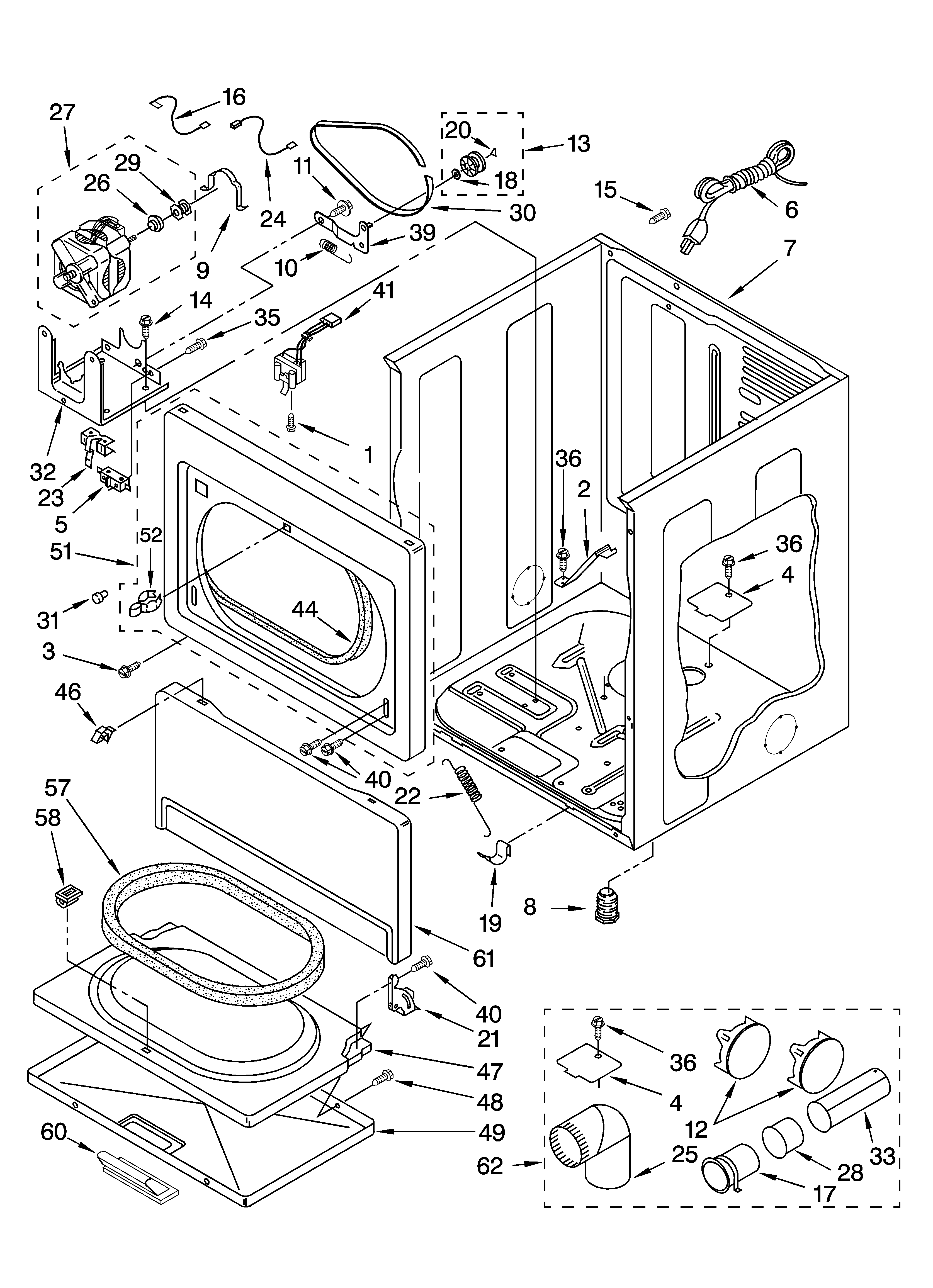 Whirlpool GGQ8811PL0 cabinet parts diagram