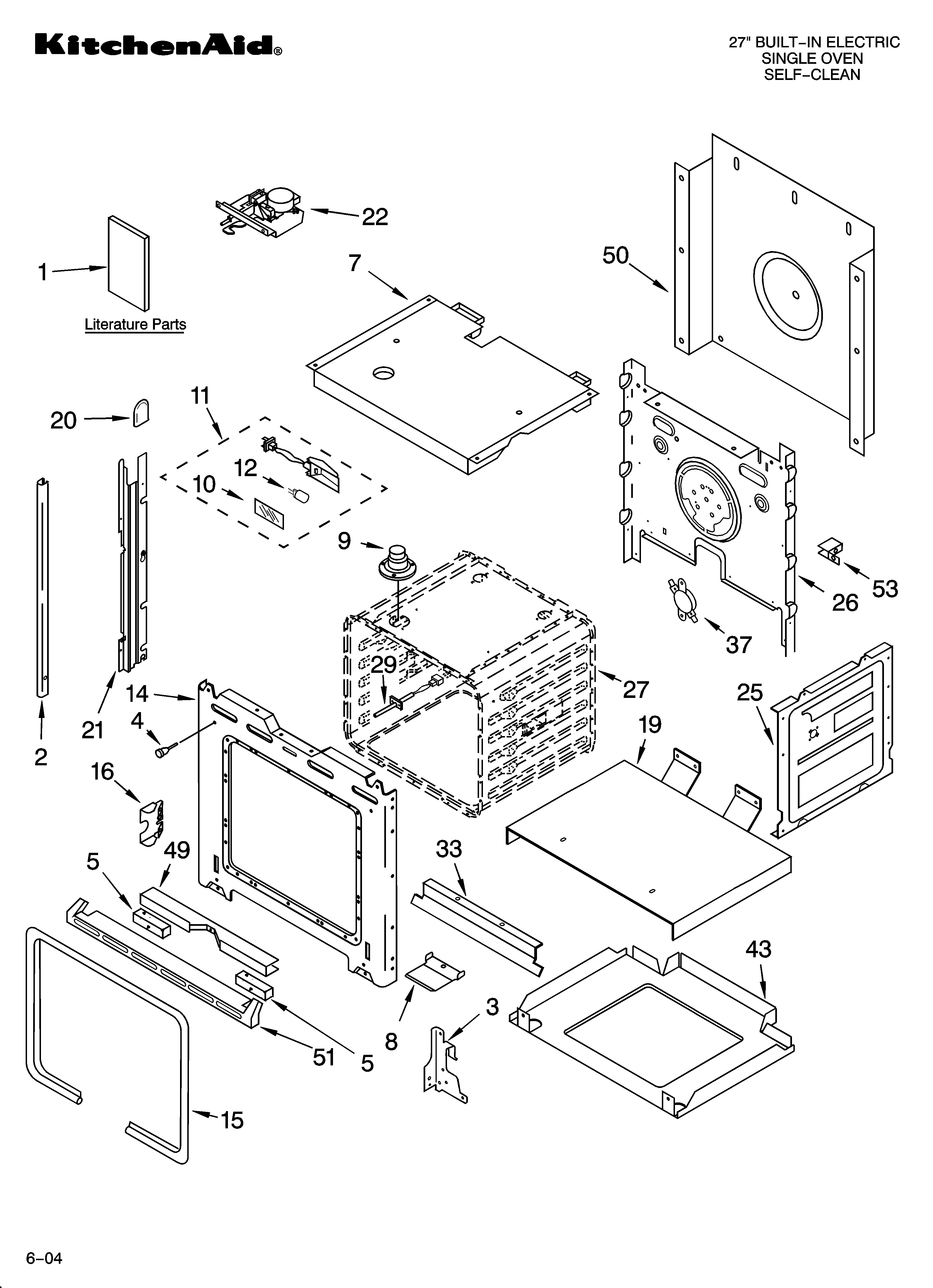 KitchenAid KEBC171KWH04 oven parts diagram