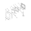 KitchenAid KEBC171KWH04 oven door parts diagram