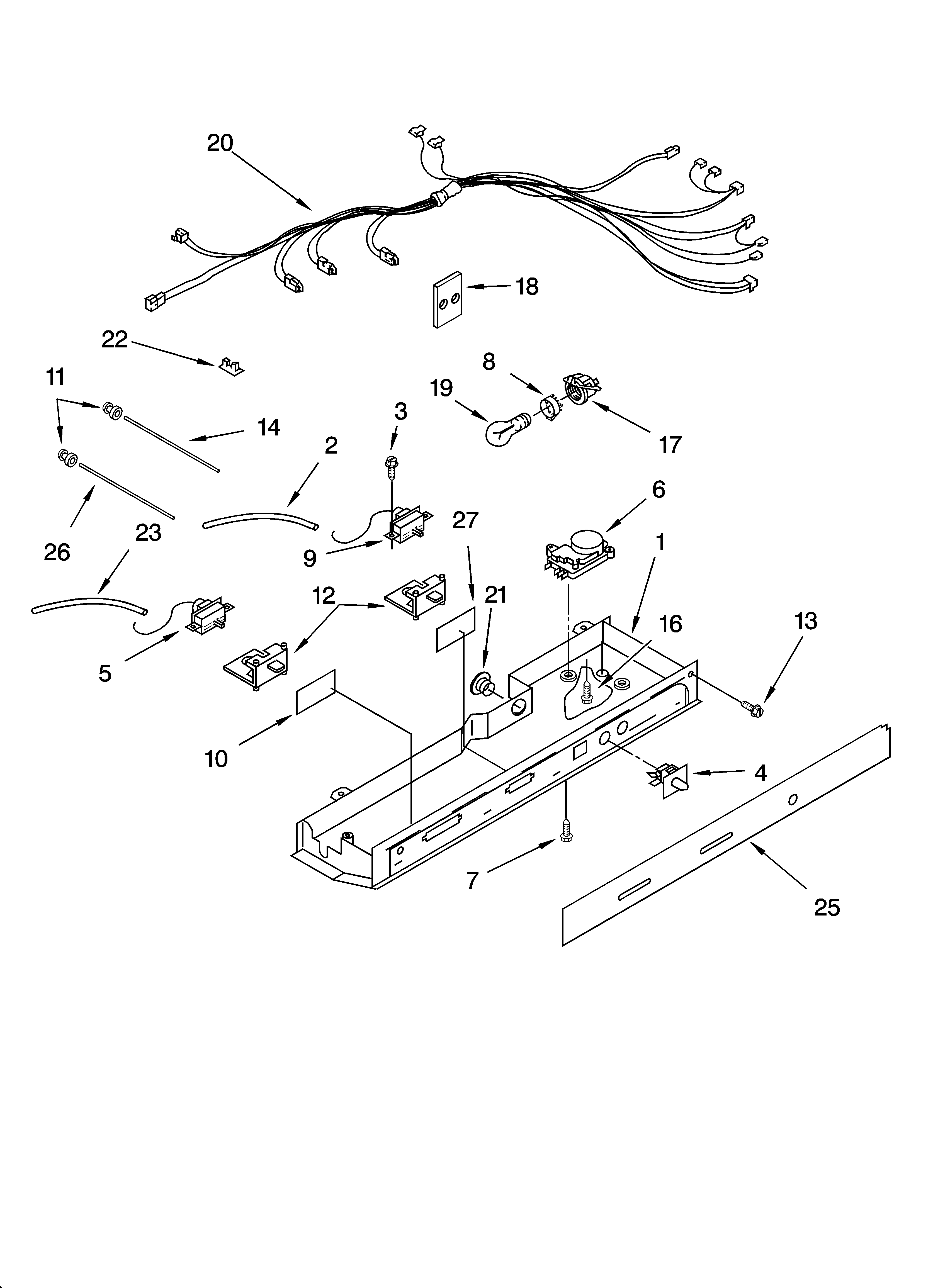 Whirlpool 3KES0GTQNL00 control parts diagram