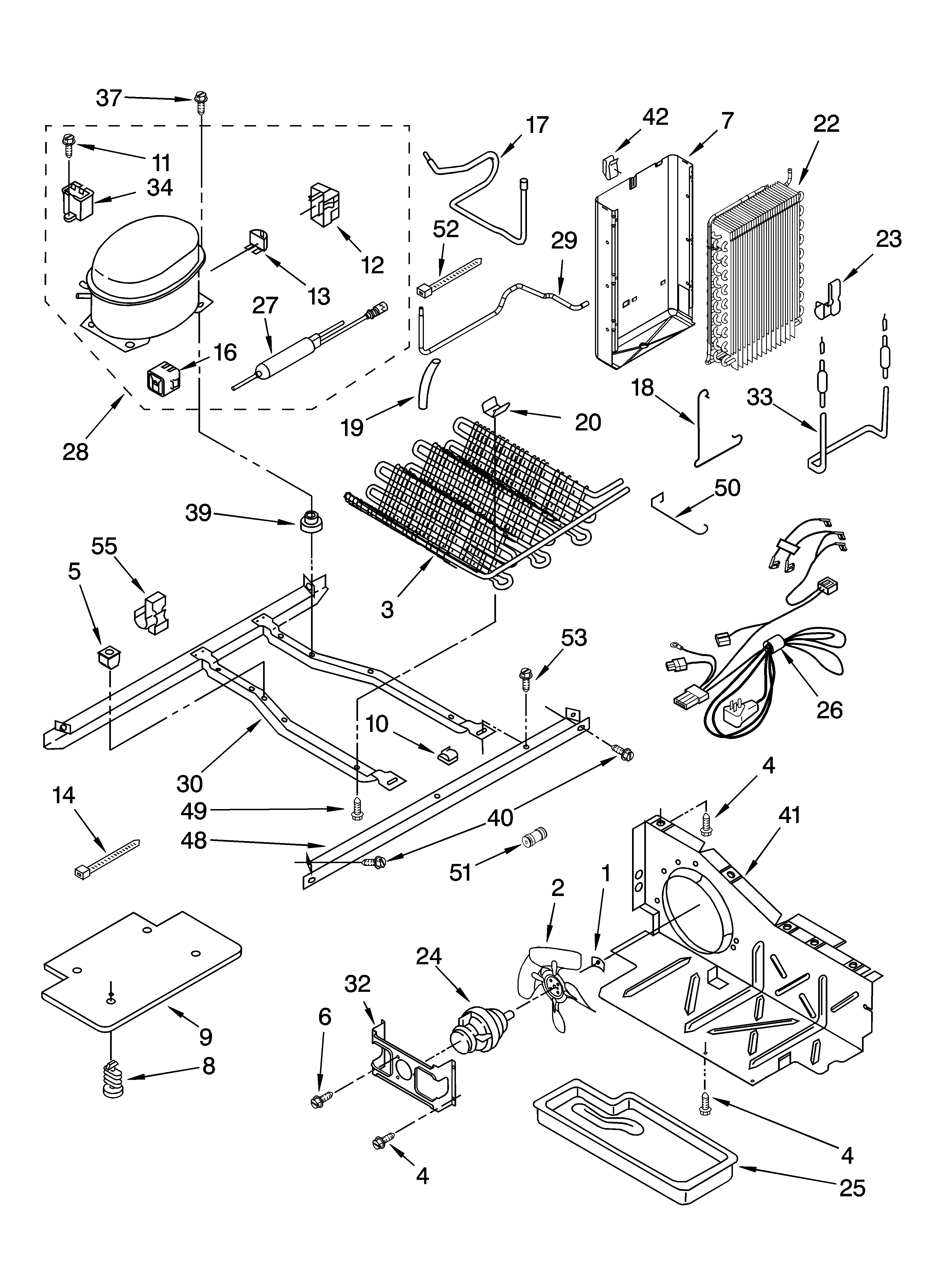 Whirlpool 3XES0GTQNL00 unit parts diagram