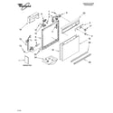 Whirlpool DU810SWPU0 frame and console parts diagram