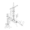 Whirlpool DU810SWPU0 pump and spray arm parts diagram