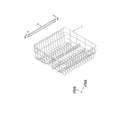 Whirlpool DUL240XTPQ0 upper rack and track parts diagram