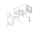 Whirlpool GBD307NKQ0 oven door parts diagram