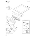 Whirlpool GEW9200LT2 top and console parts diagram