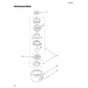 KitchenAid KCDB250G2 upper housing and flange parts diagram