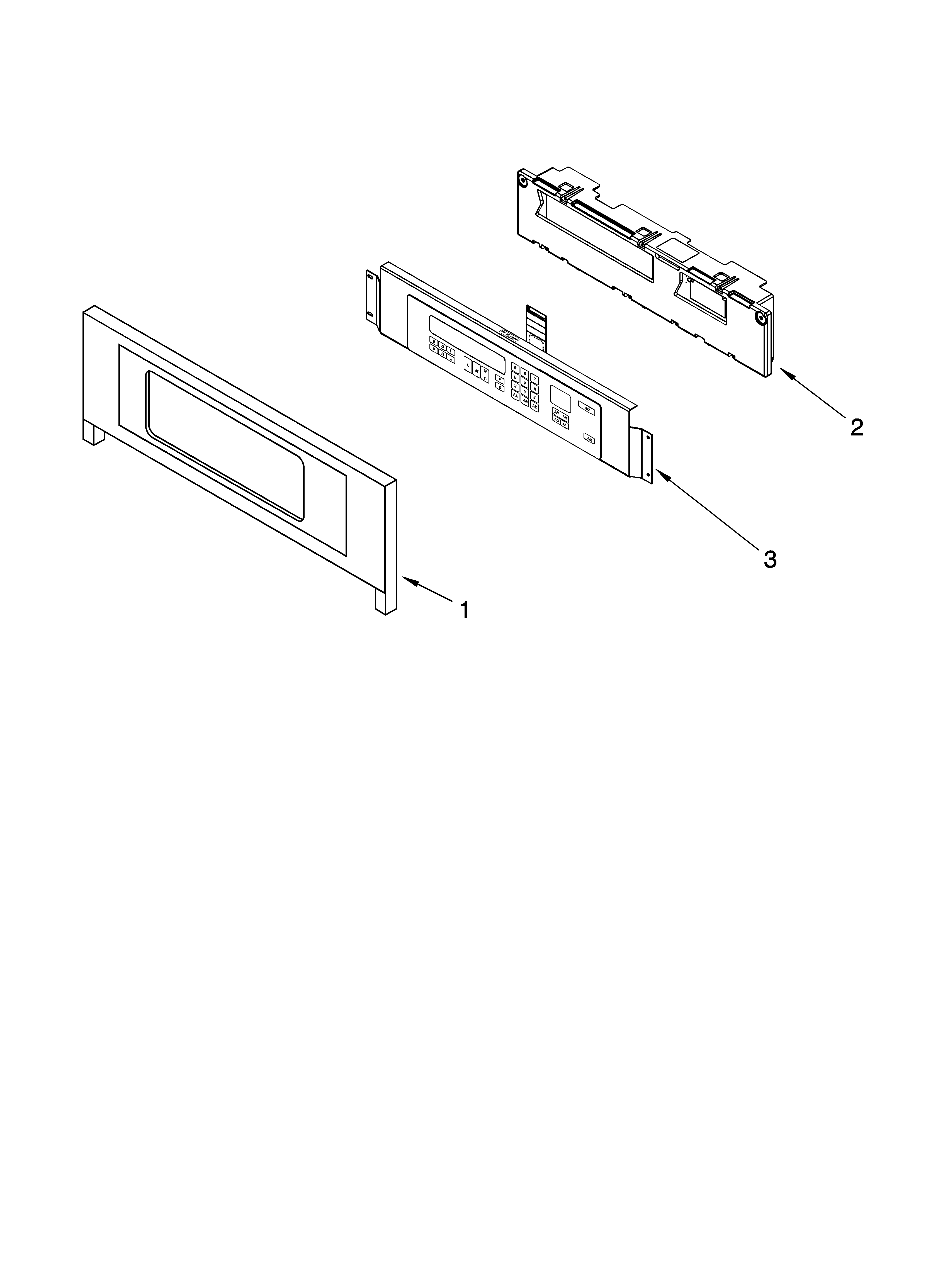 KitchenAid KEMC307KBL02 control panel parts diagram