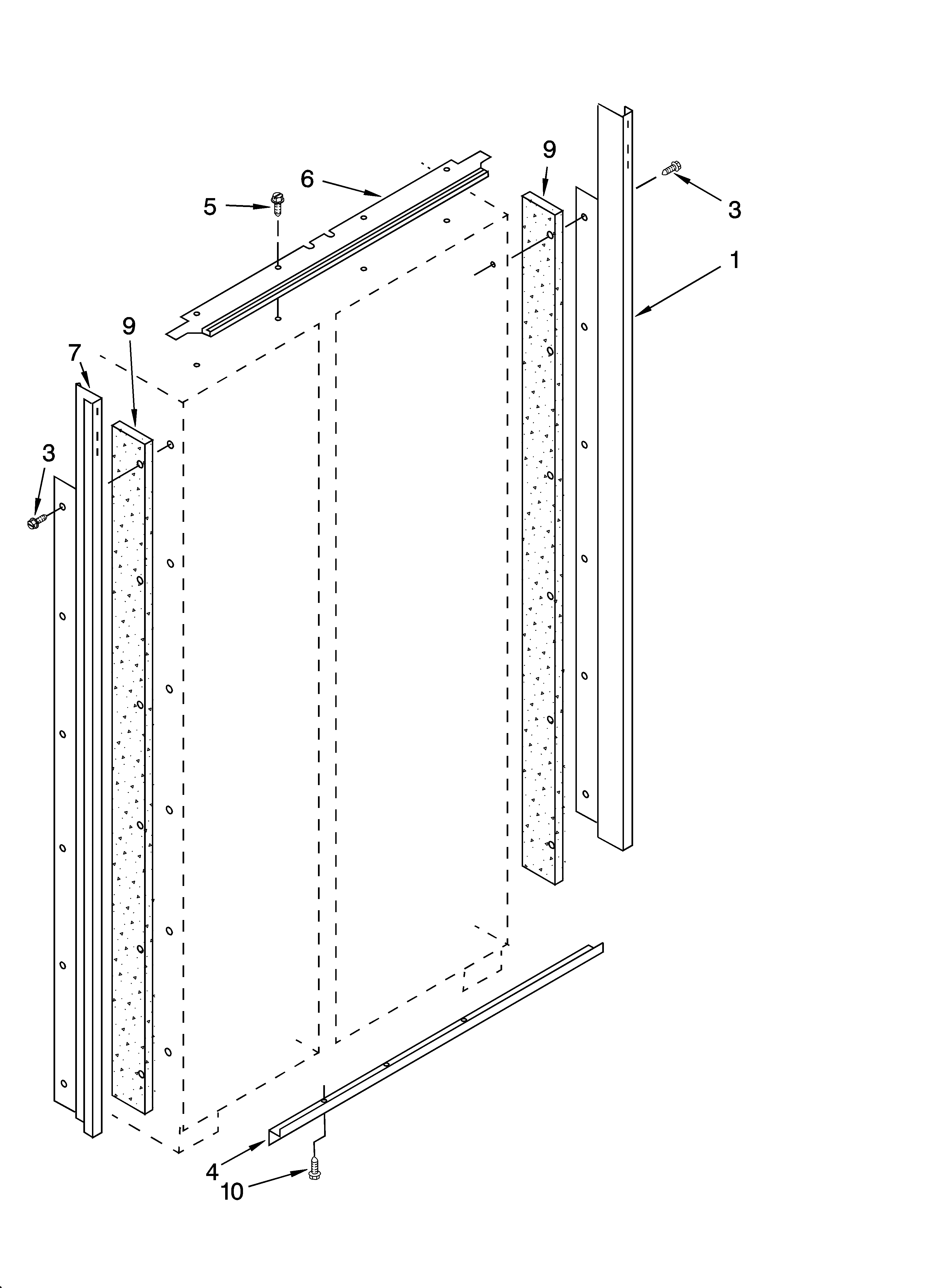 KitchenAid KSSC42FMS01 cabinet trim parts diagram