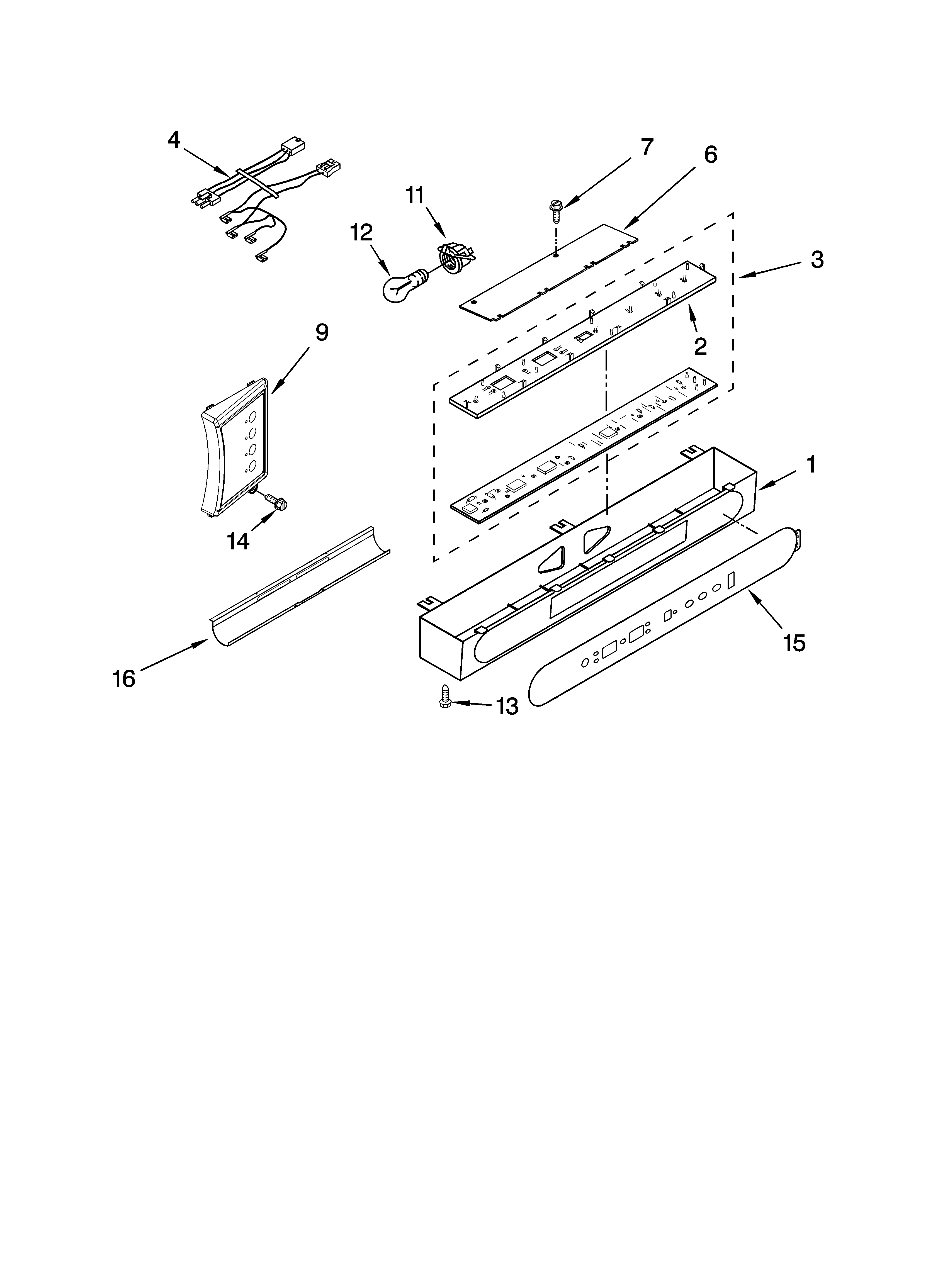KitchenAid KSSC42FMS01 control panel parts diagram