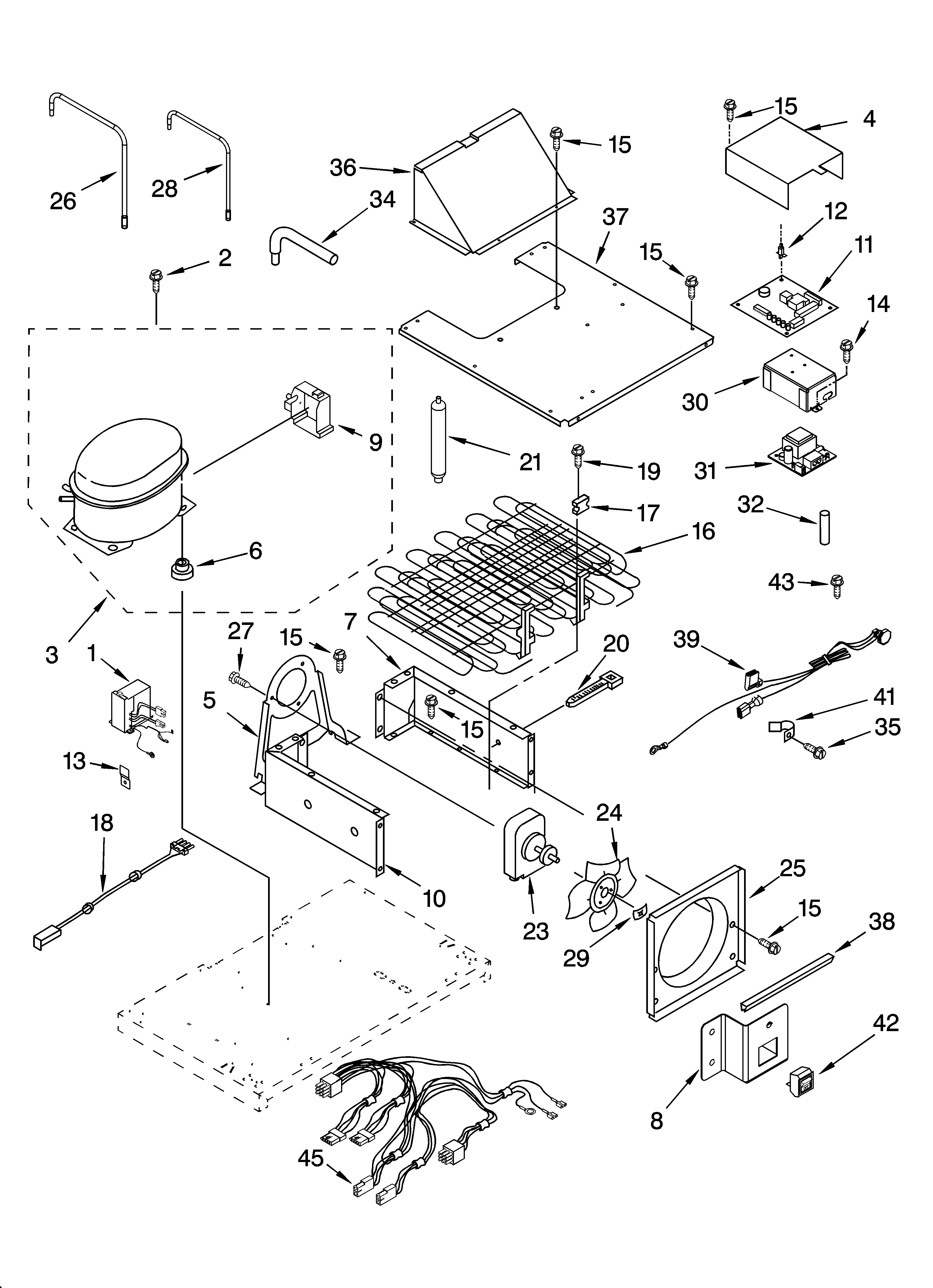 KitchenAid KSSC42FMS01 upper unit parts diagram