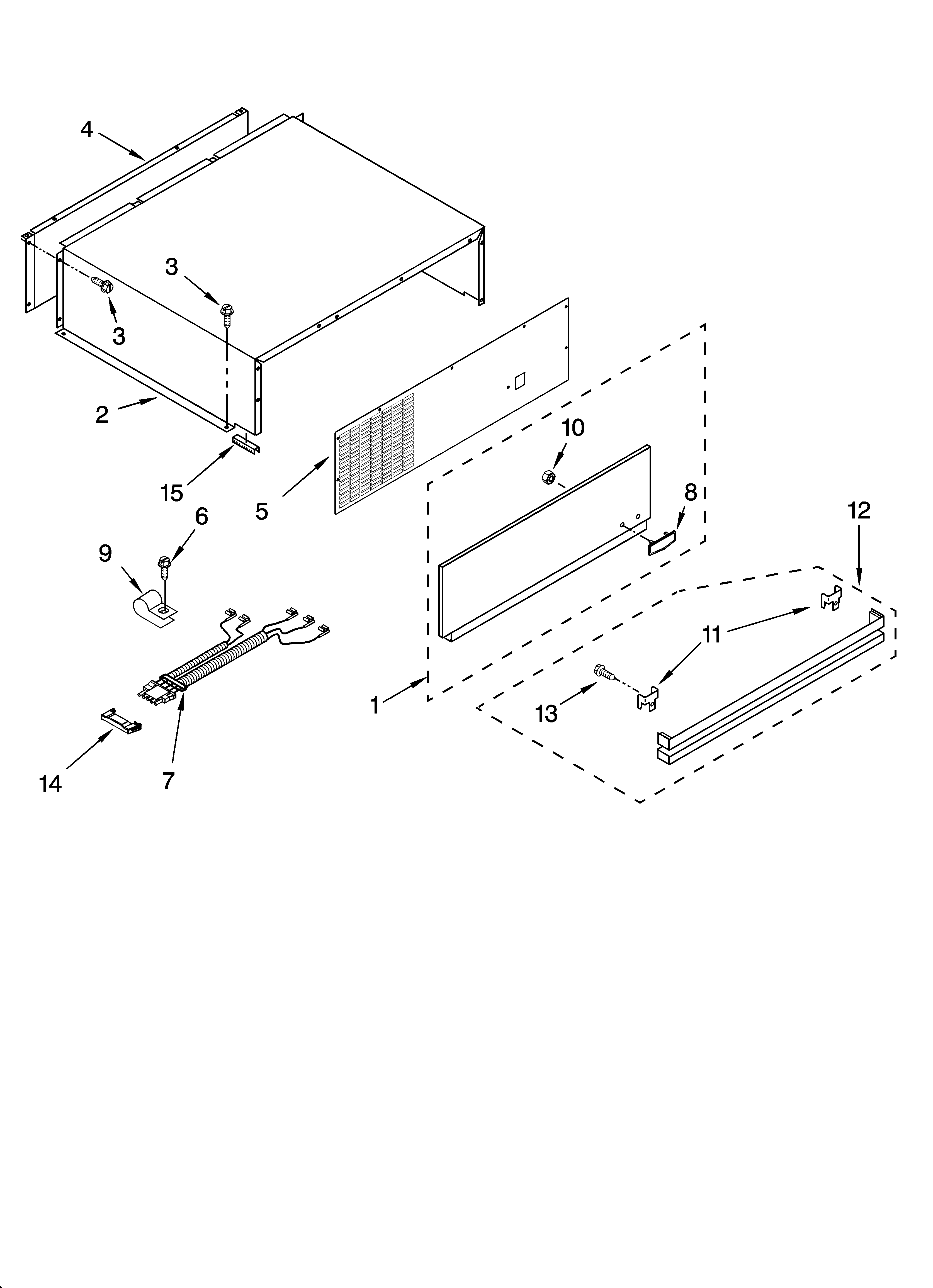 KitchenAid KSSC42QMU01 top grille and unit cover parts diagram
