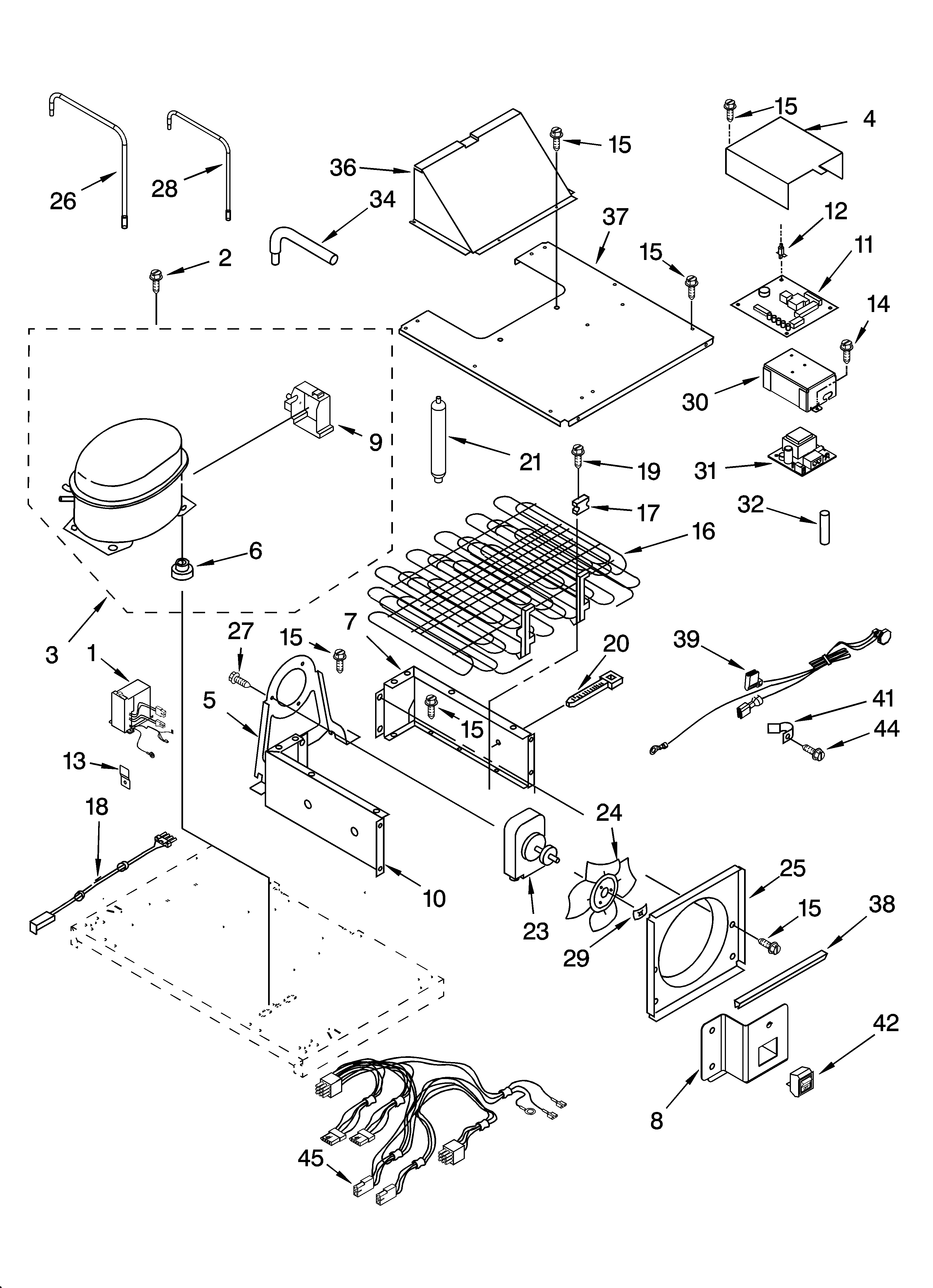 KitchenAid KSSC48FMS01 upper unit parts diagram