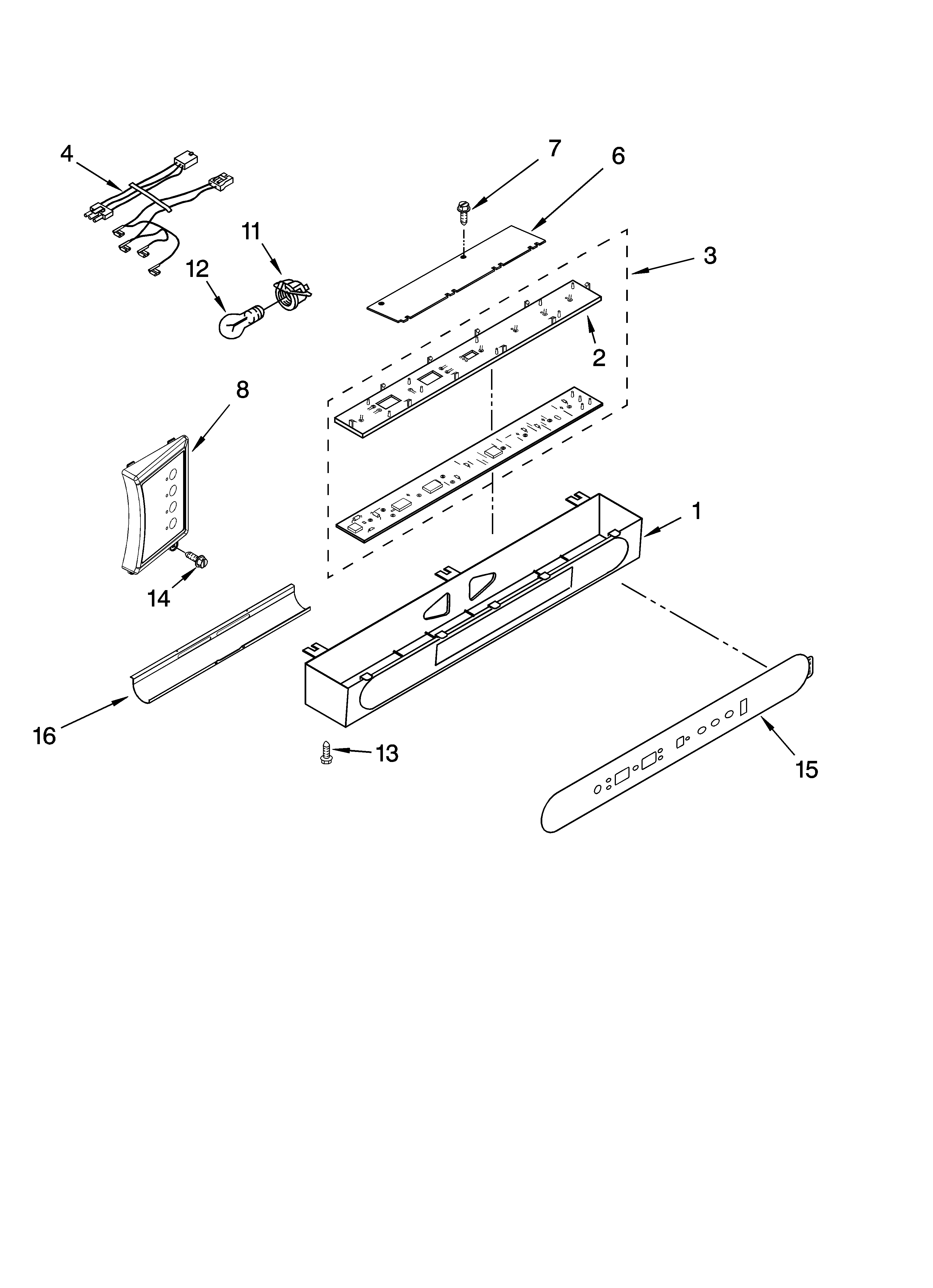 KitchenAid KSSO42FMX01 control panel parts diagram
