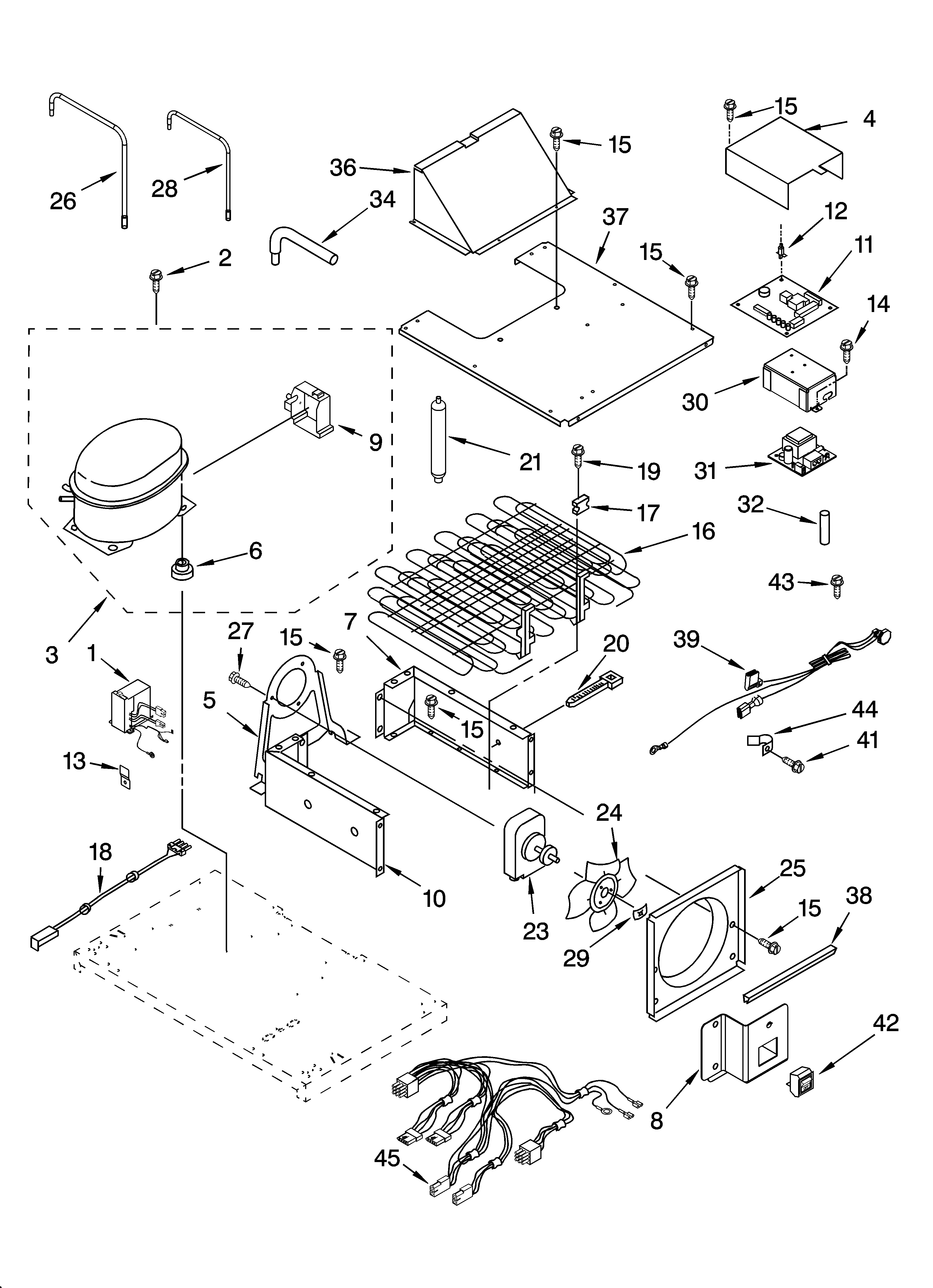 KitchenAid KSSO48QMW01 upper unit parts diagram