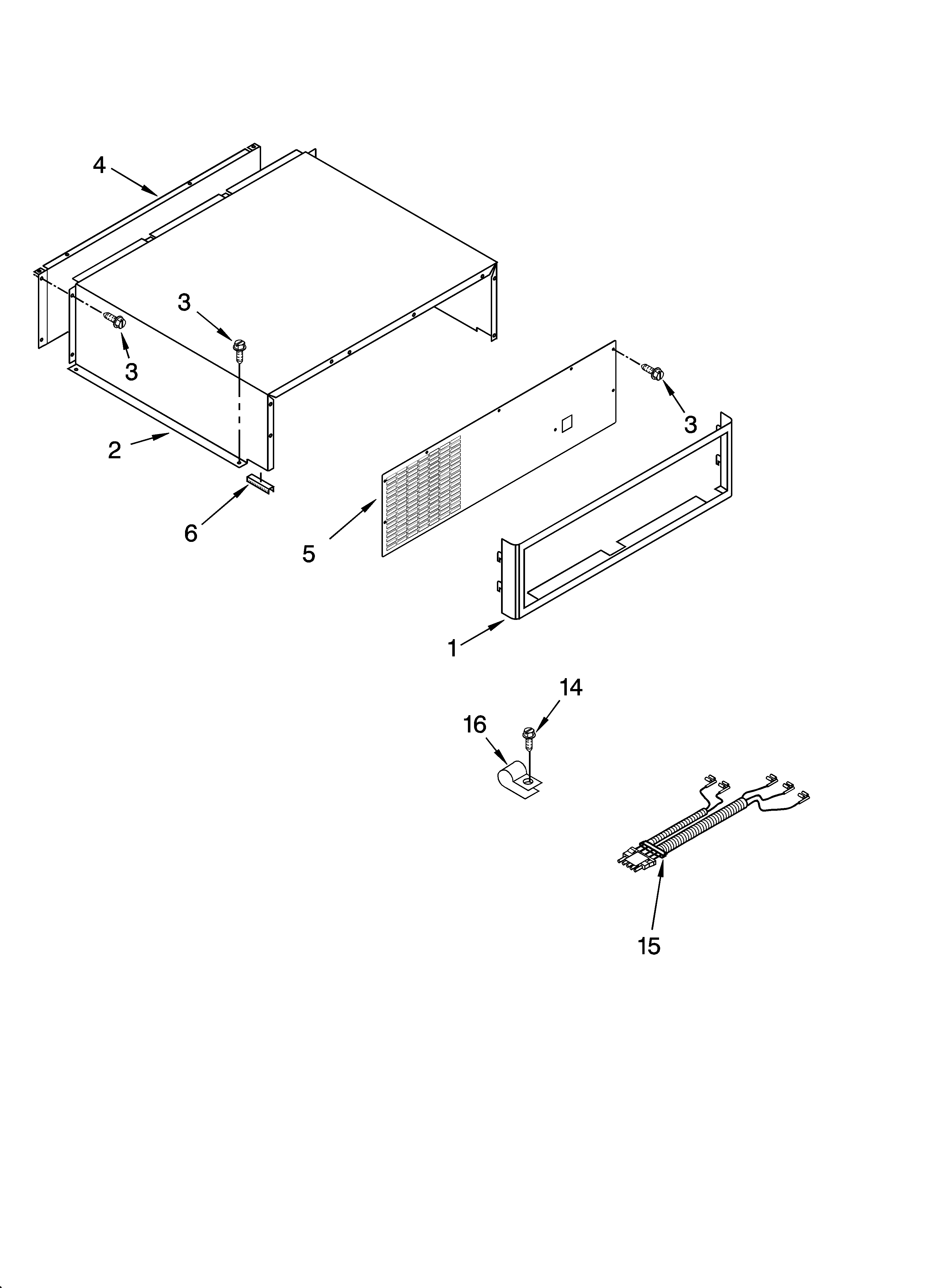 KitchenAid KSSS36FMB01 top grille and unit cover parts diagram