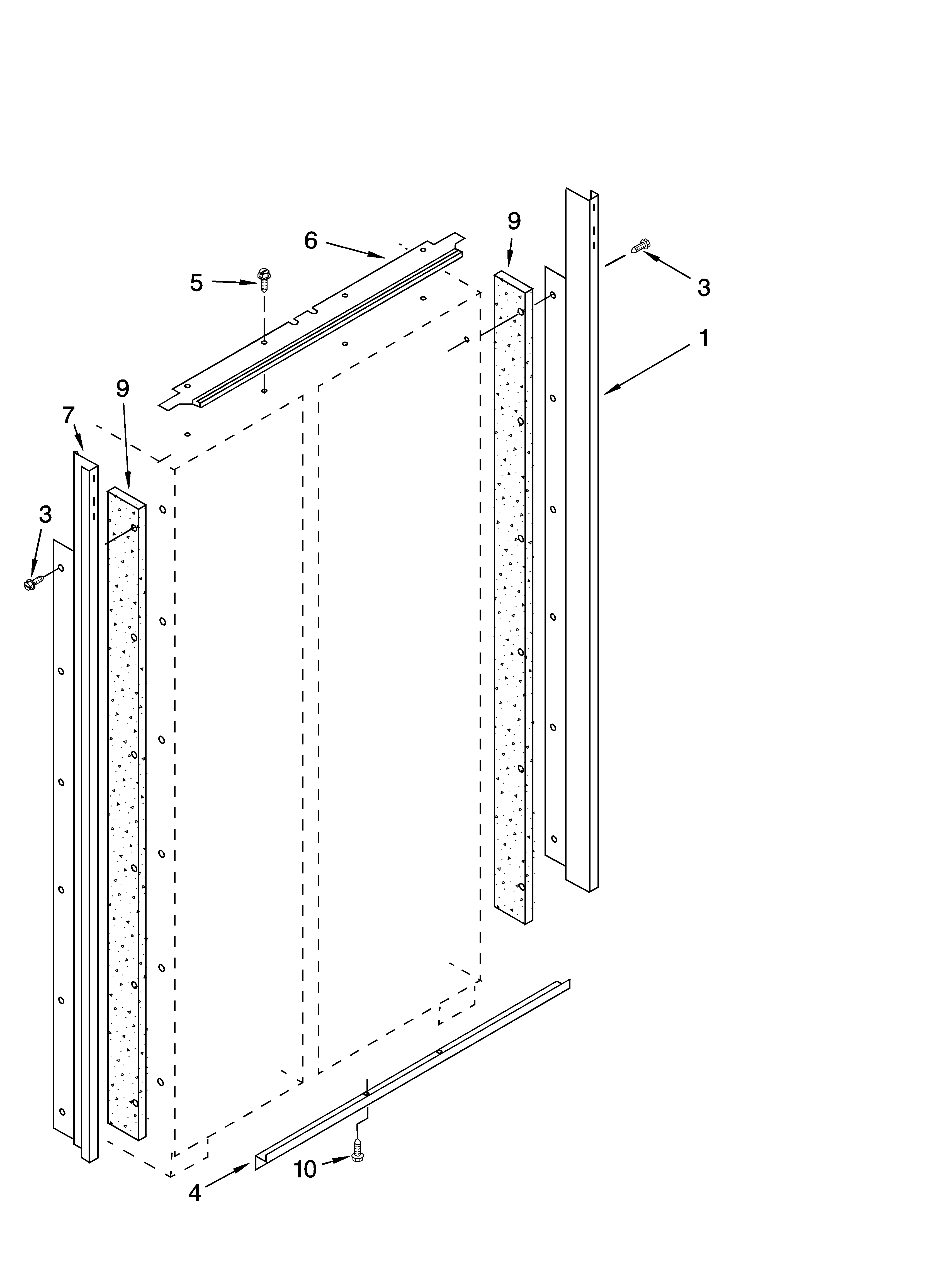 KitchenAid KSSS42QMW01 cabinet trim parts diagram