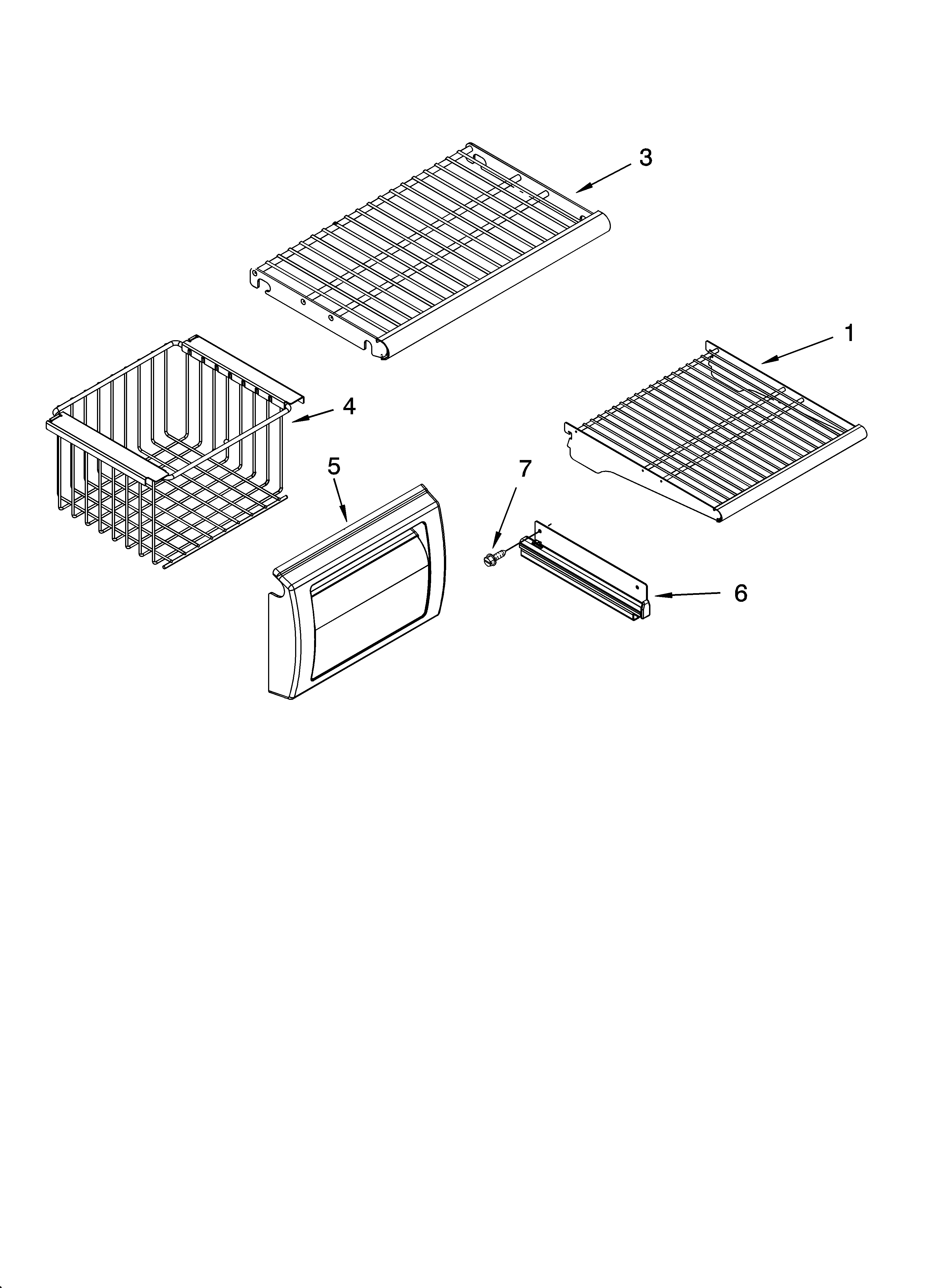 KitchenAid KSSS42QMW01 freezer shelf parts diagram