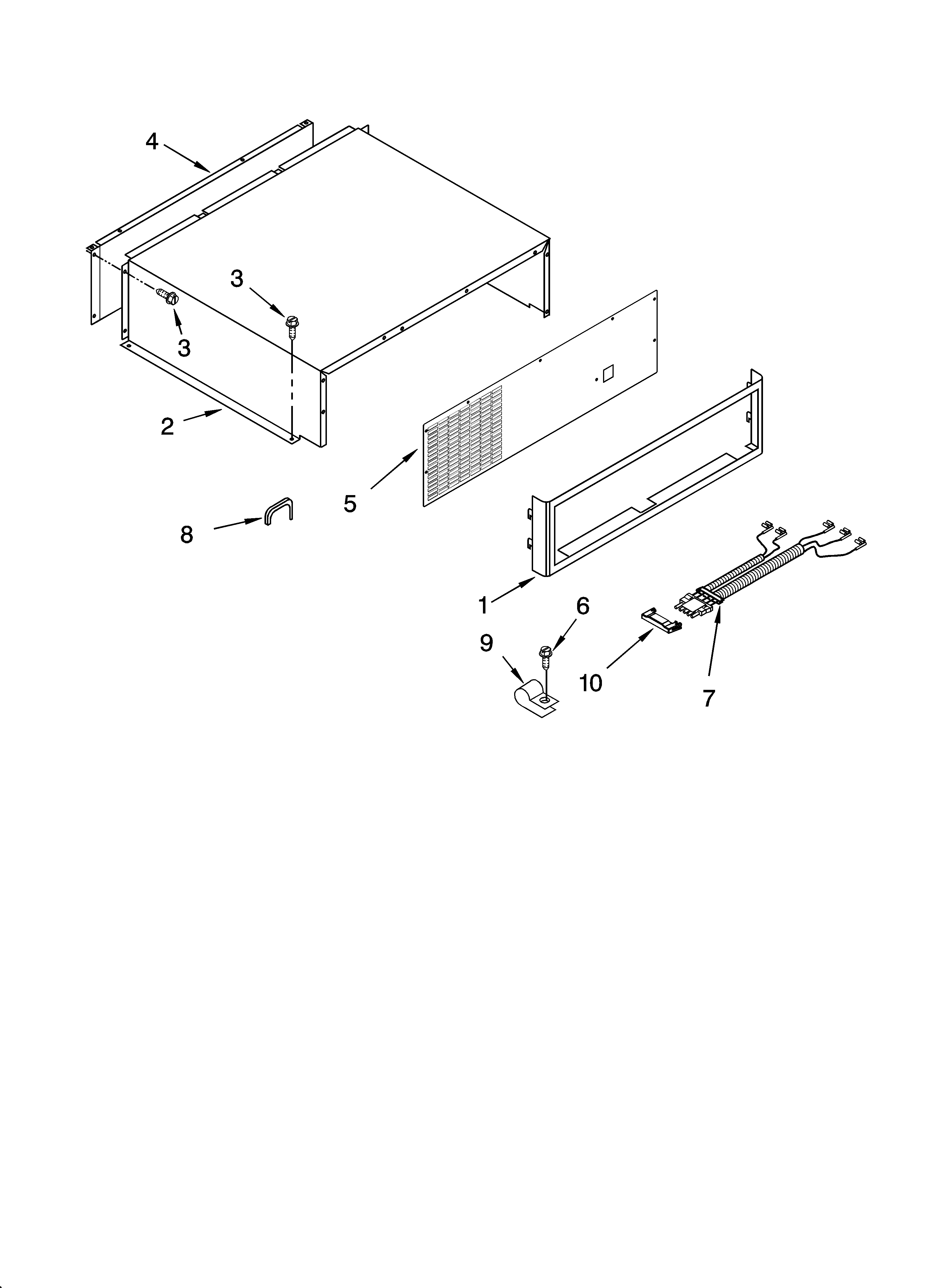 KitchenAid KSSS42QMW01 top grille and unit cover parts diagram