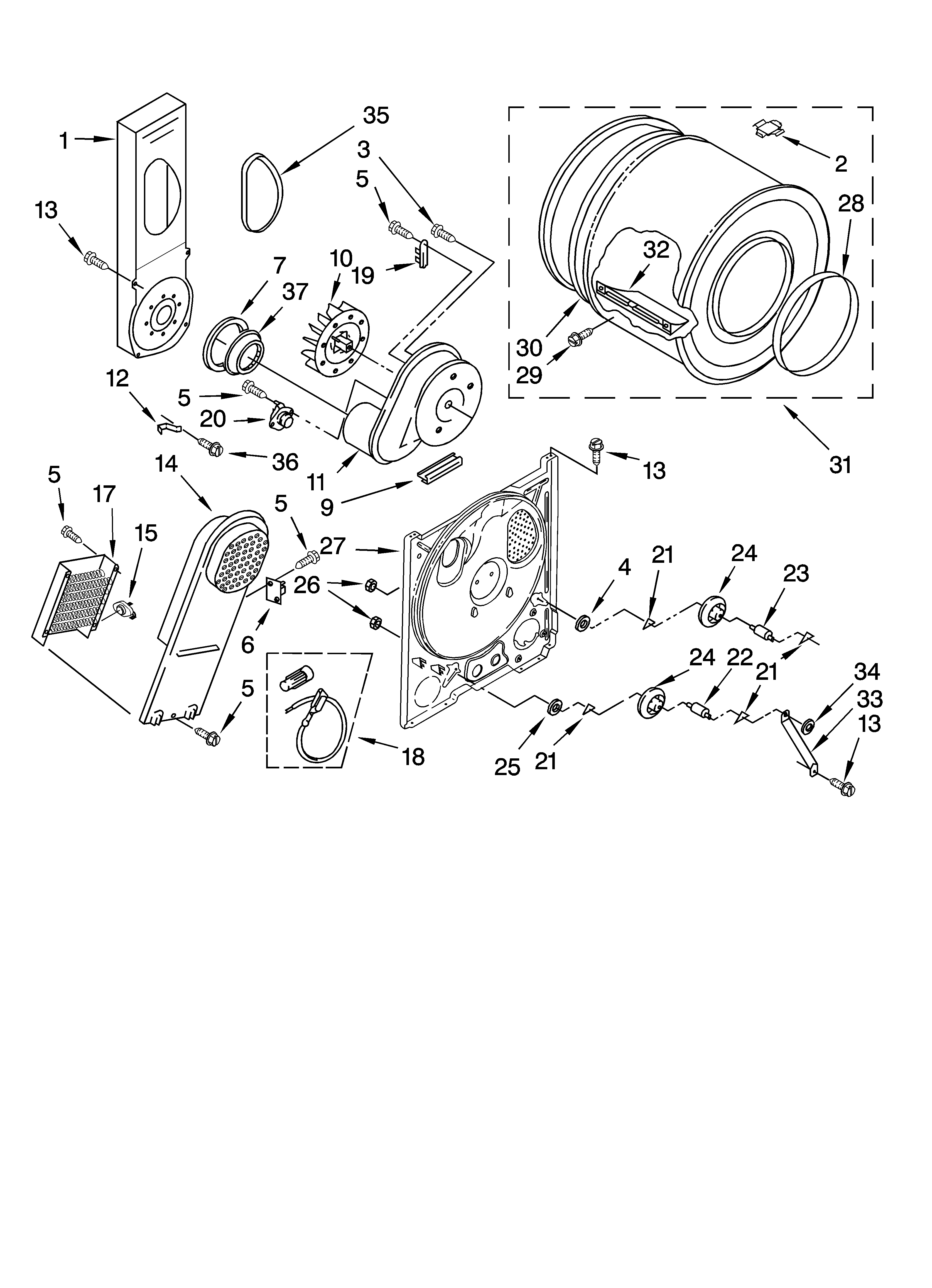 Whirlpool LEV4634PQ0 bulkhead parts, optional parts (not included) diagram
