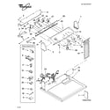 Whirlpool LGR6636PW0 top and console parts diagram