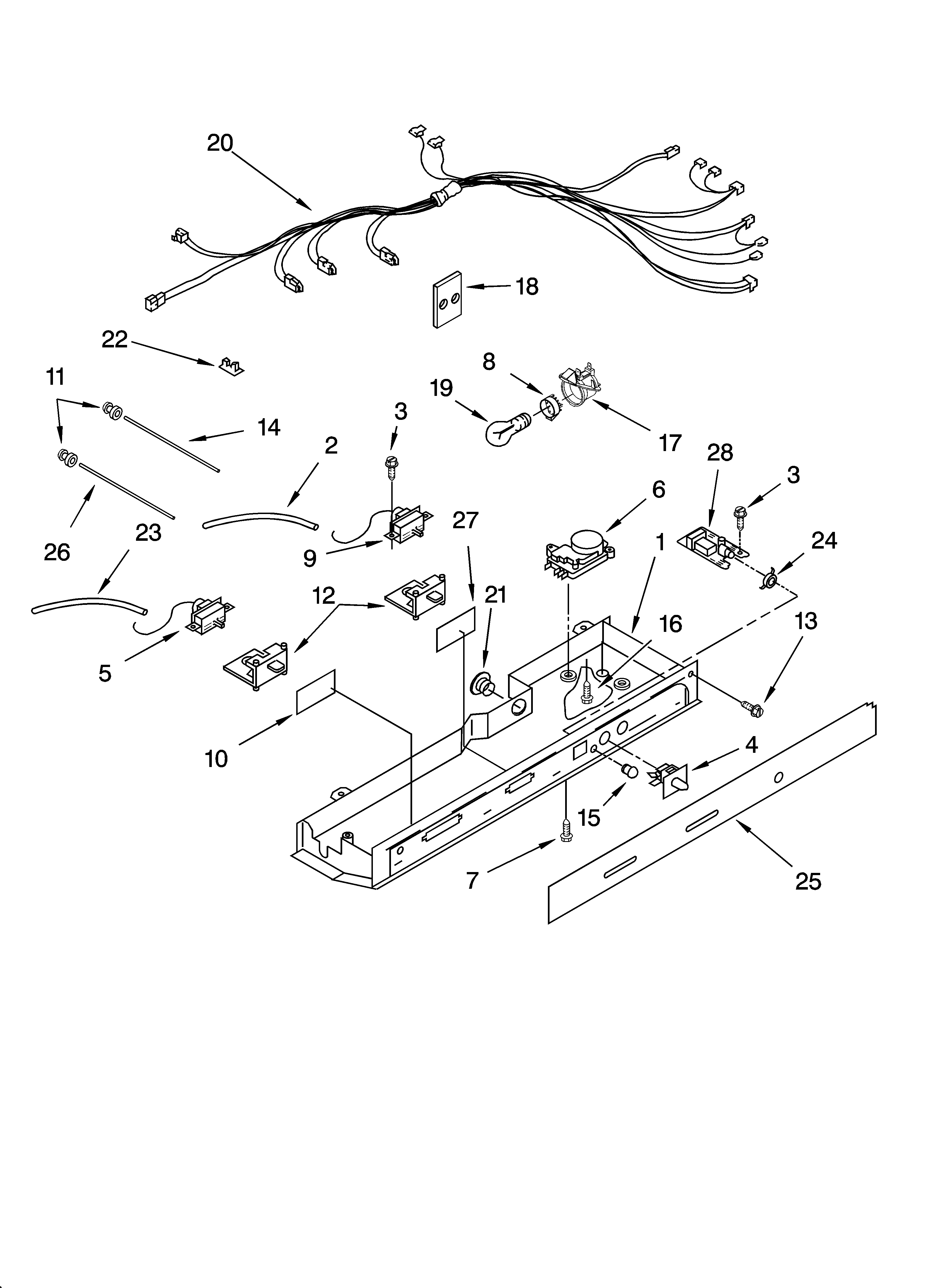 Whirlpool 3XES0FHGNS00 control parts diagram