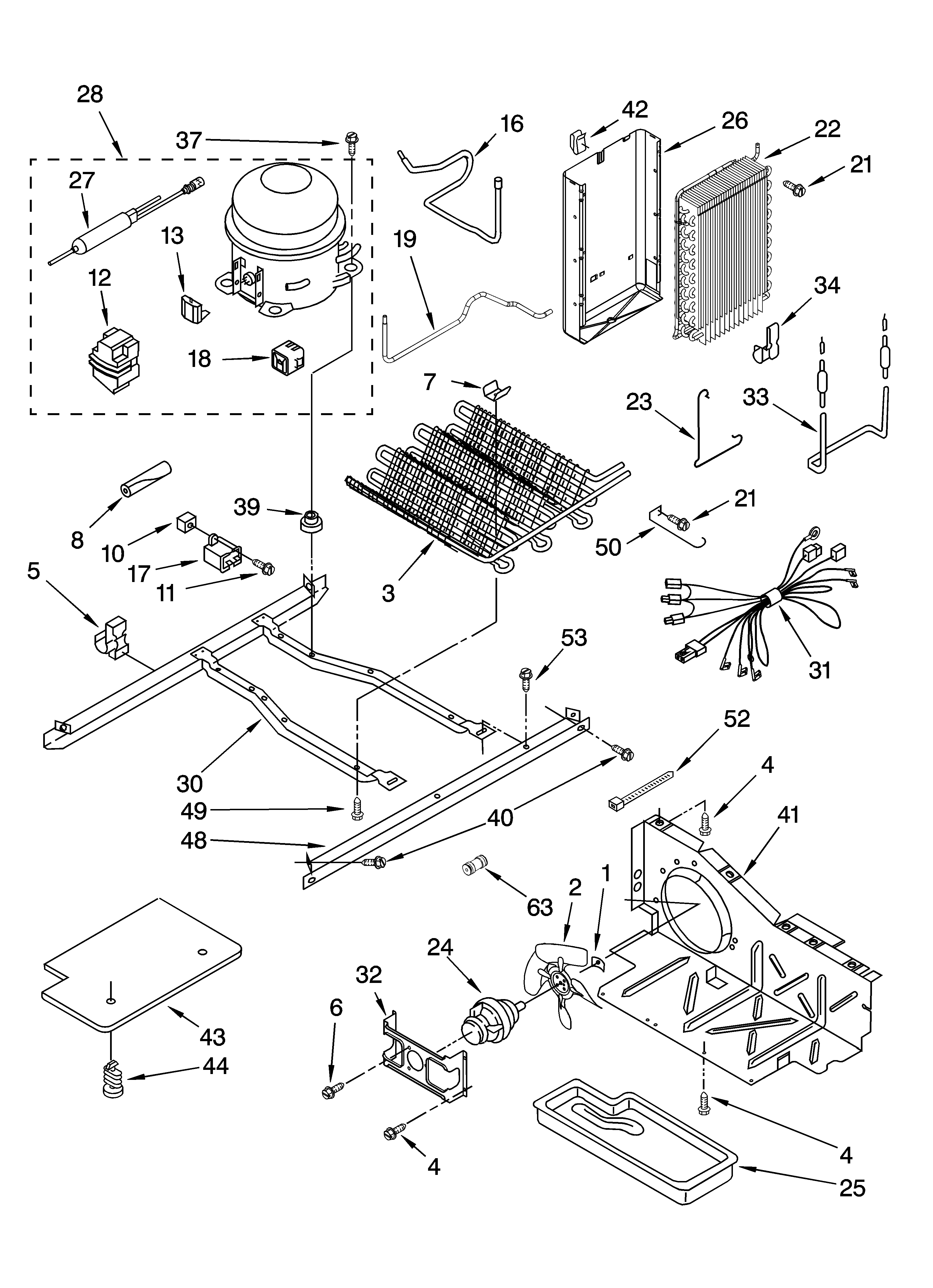 Whirlpool 5VGS3SHGKQ00 unit parts diagram