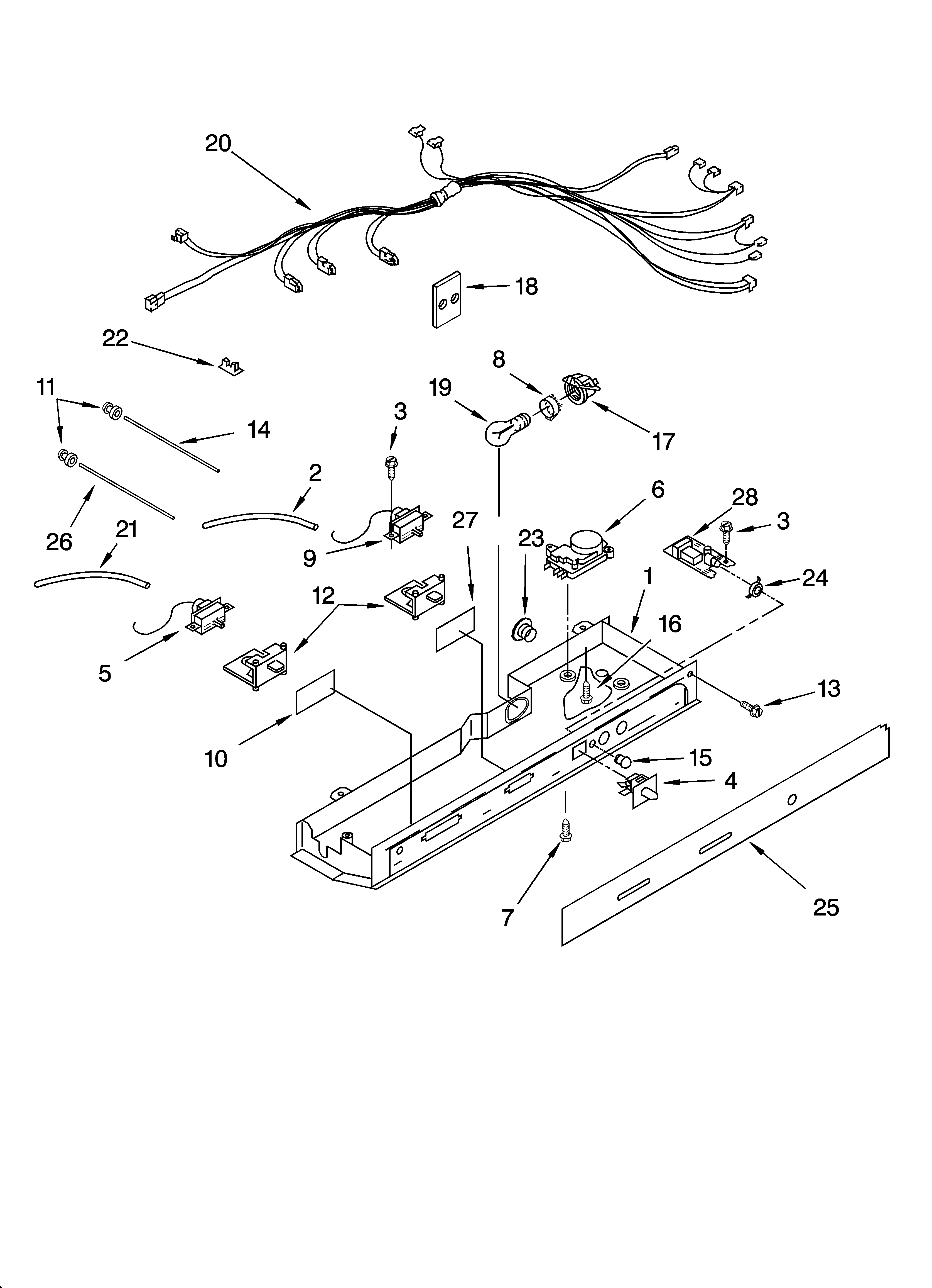 Whirlpool 5VGS3SHGKQ00 control parts diagram