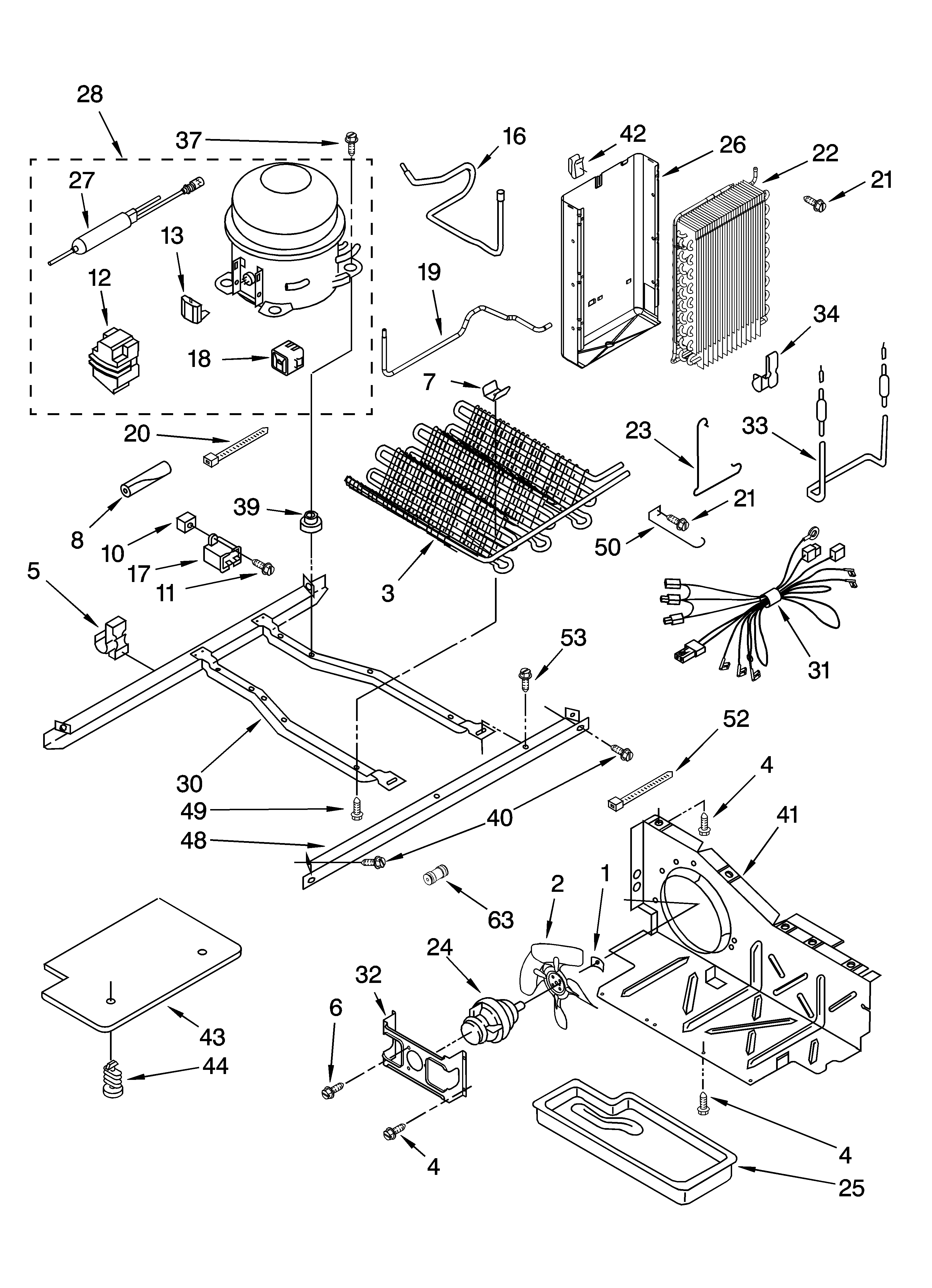 Whirlpool 5VGS3SHGKQ01 unit parts diagram
