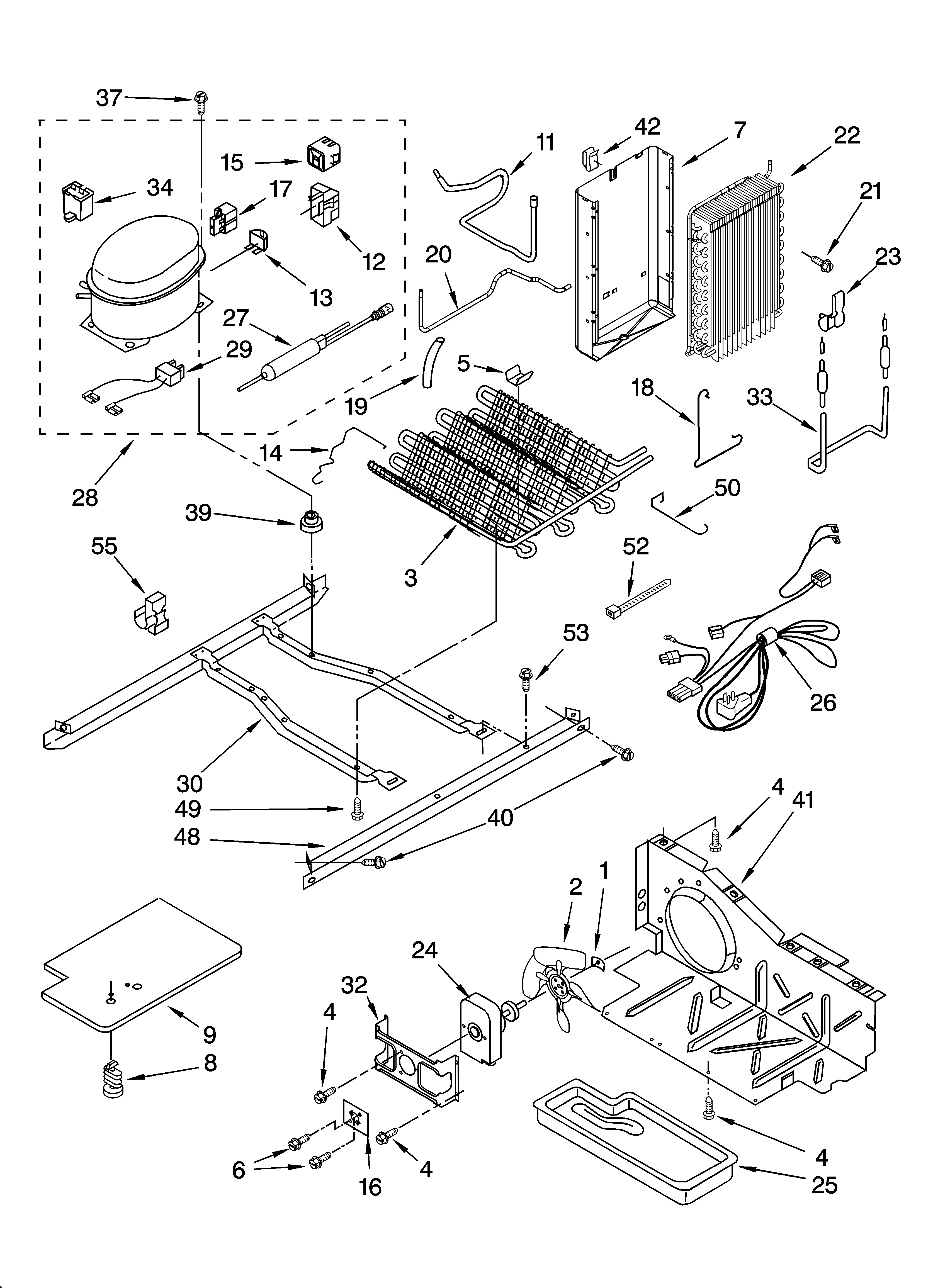 Whirlpool 8ED0GTKXKT02 unit parts diagram
