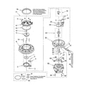 Whirlpool DU915PWPQ0 pump and motor parts diagram