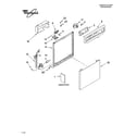 Whirlpool DU930PWPB0 frame and console parts diagram