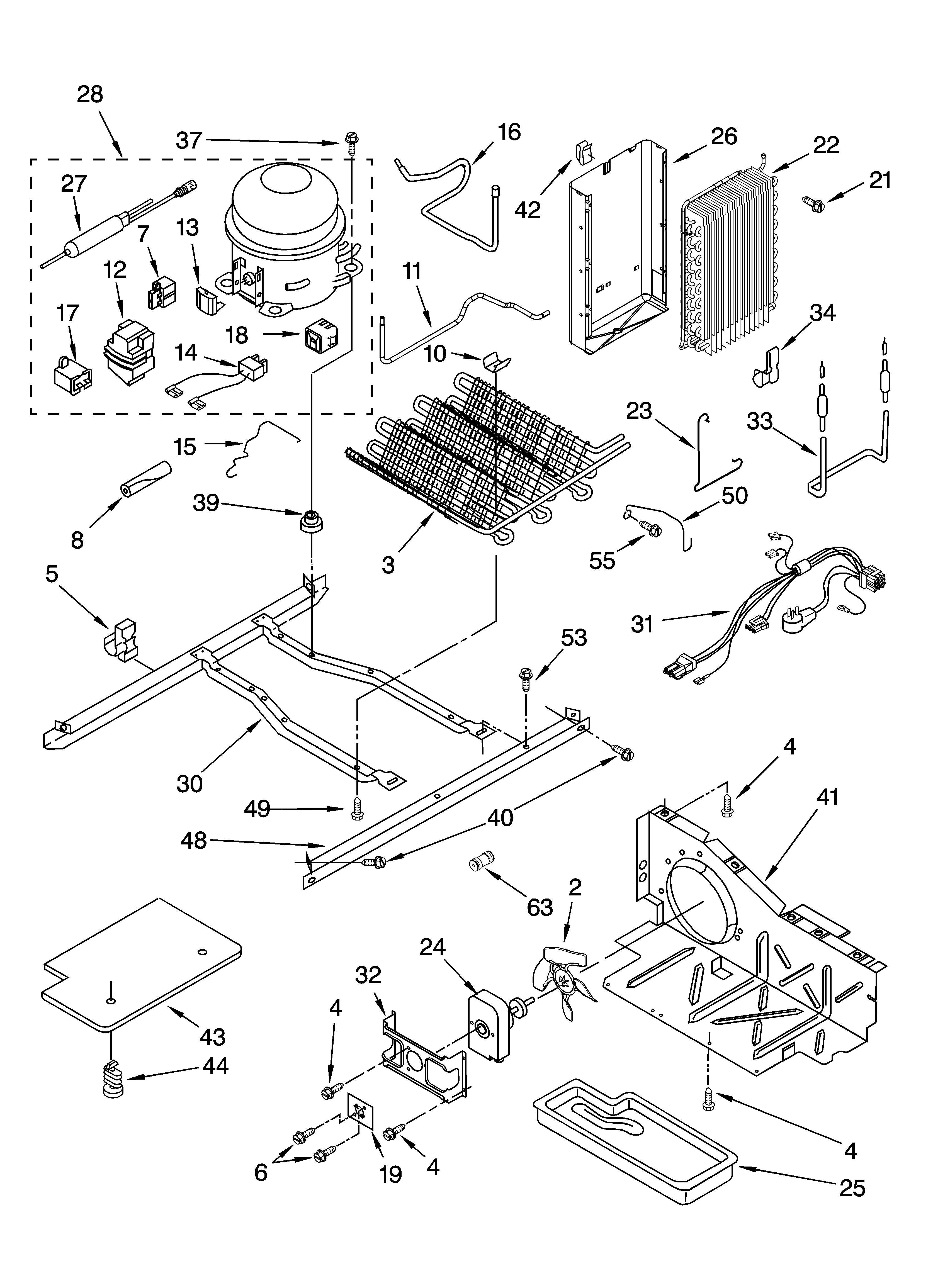Whirlpool ED2FHEXNQ00 unit parts diagram