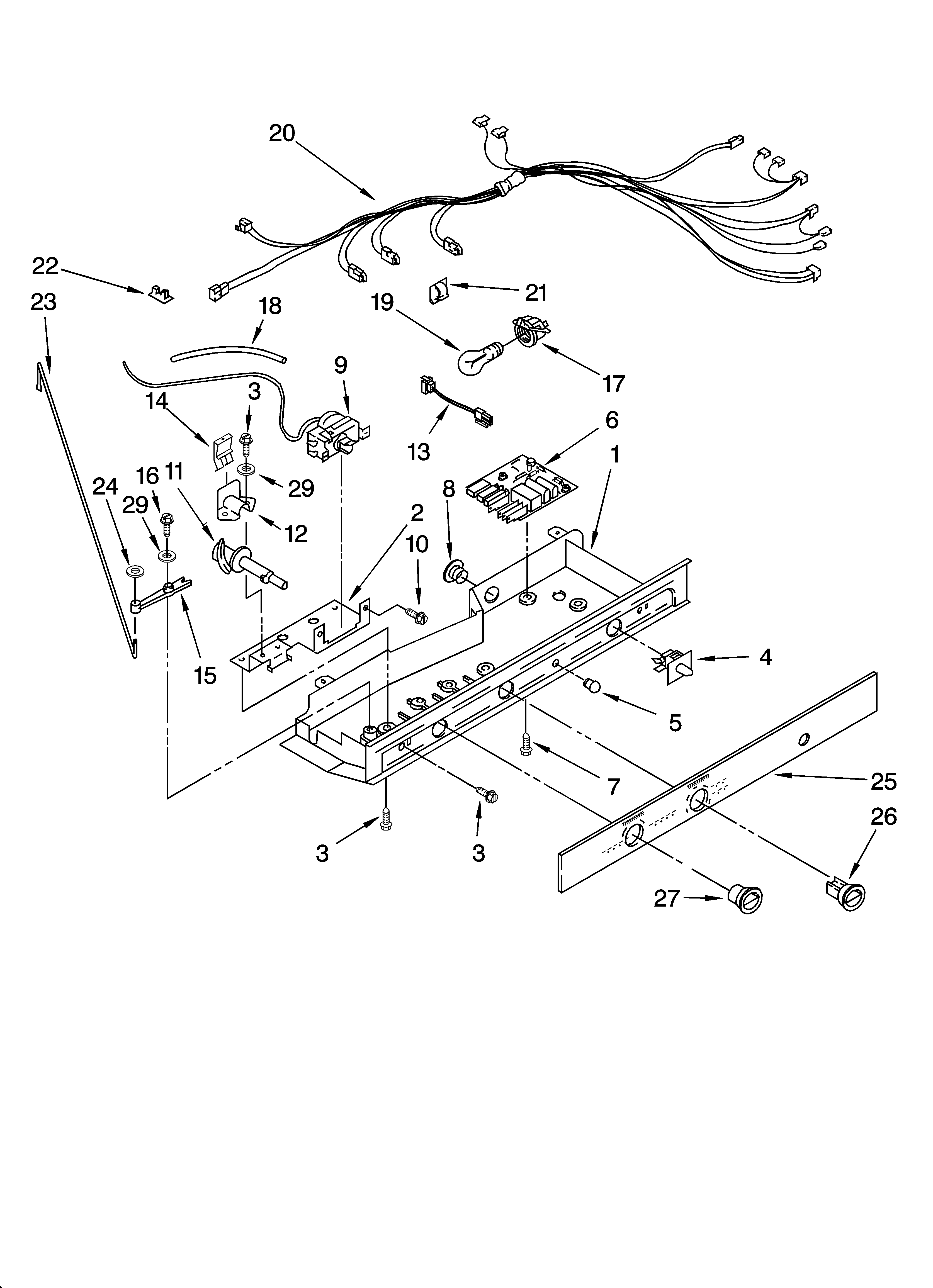 Whirlpool ED2FHEXNQ00 control parts diagram