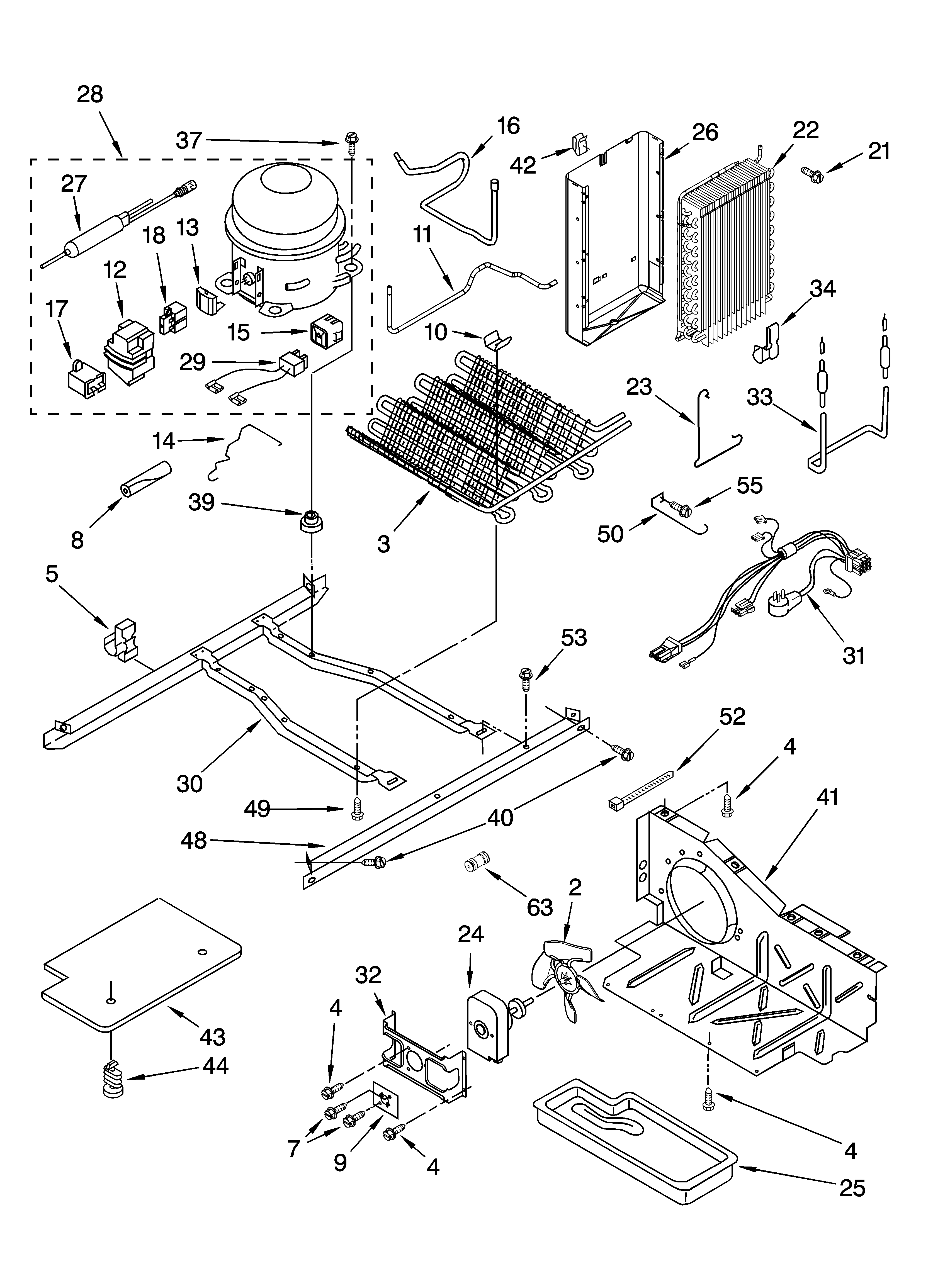 Whirlpool ED2GHEXNT00 unit parts diagram