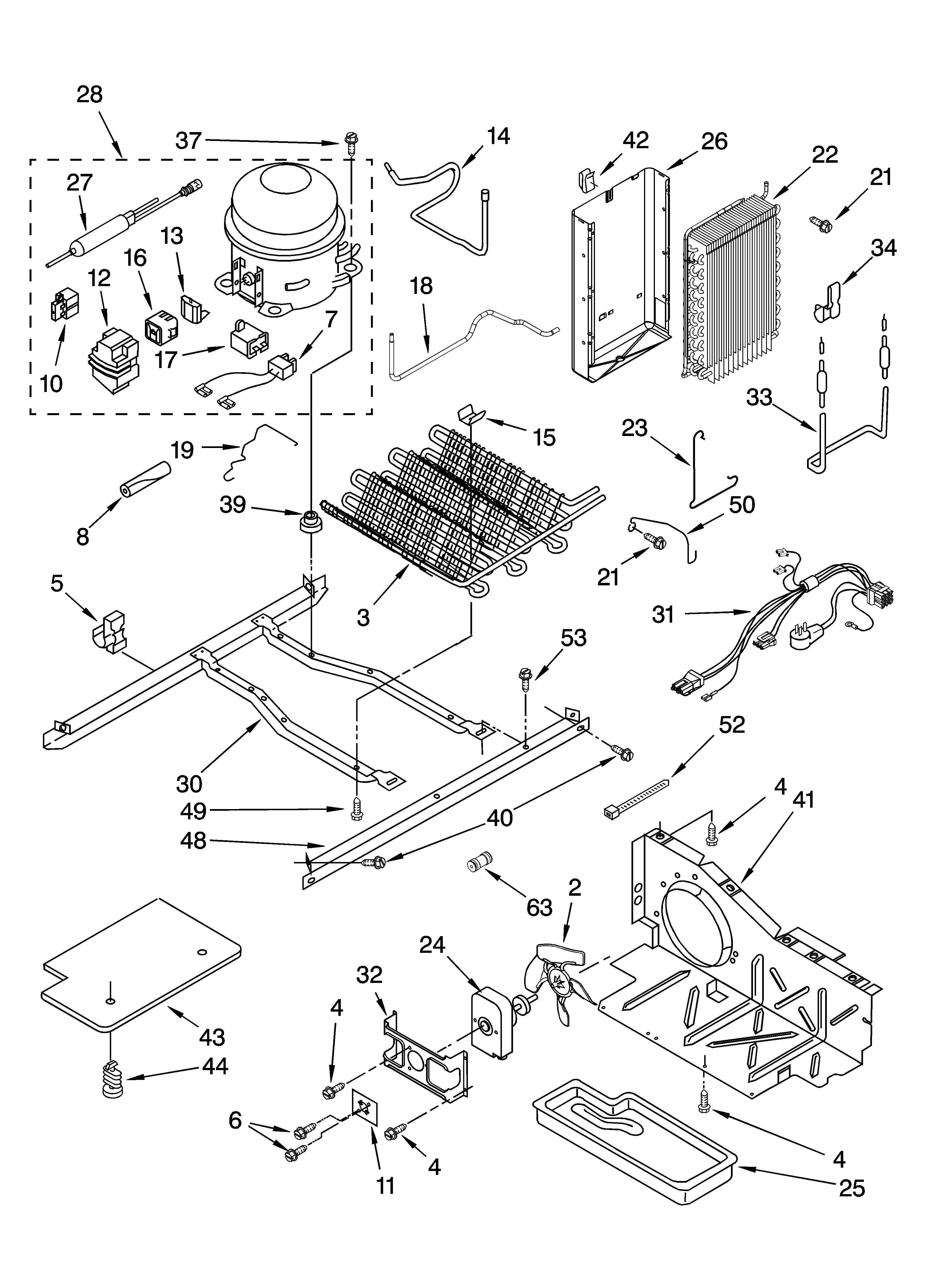 Whirlpool ED5FHEXNQ00 unit parts diagram