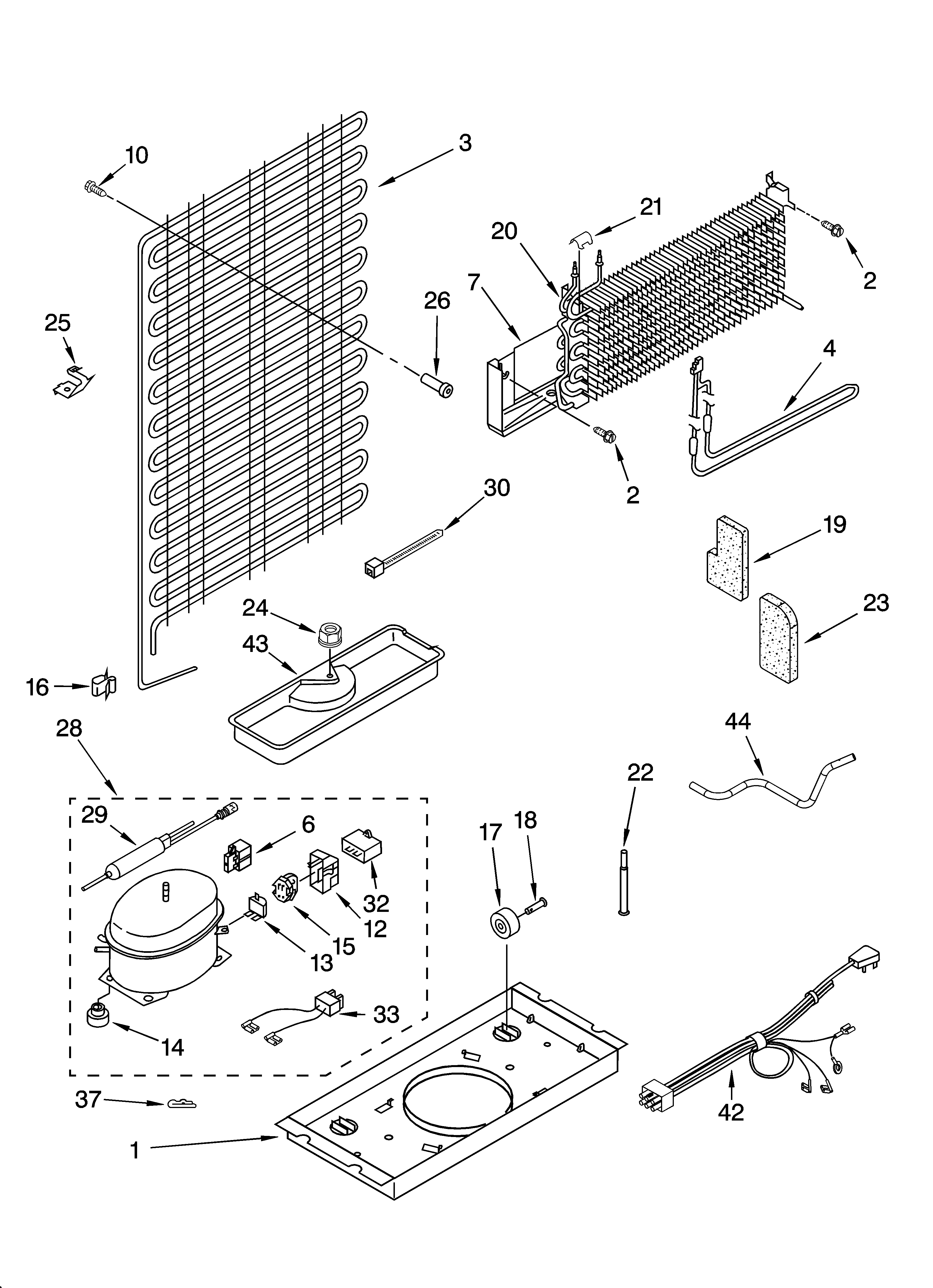 Whirlpool ET6WSKYKQ03 unit parts diagram
