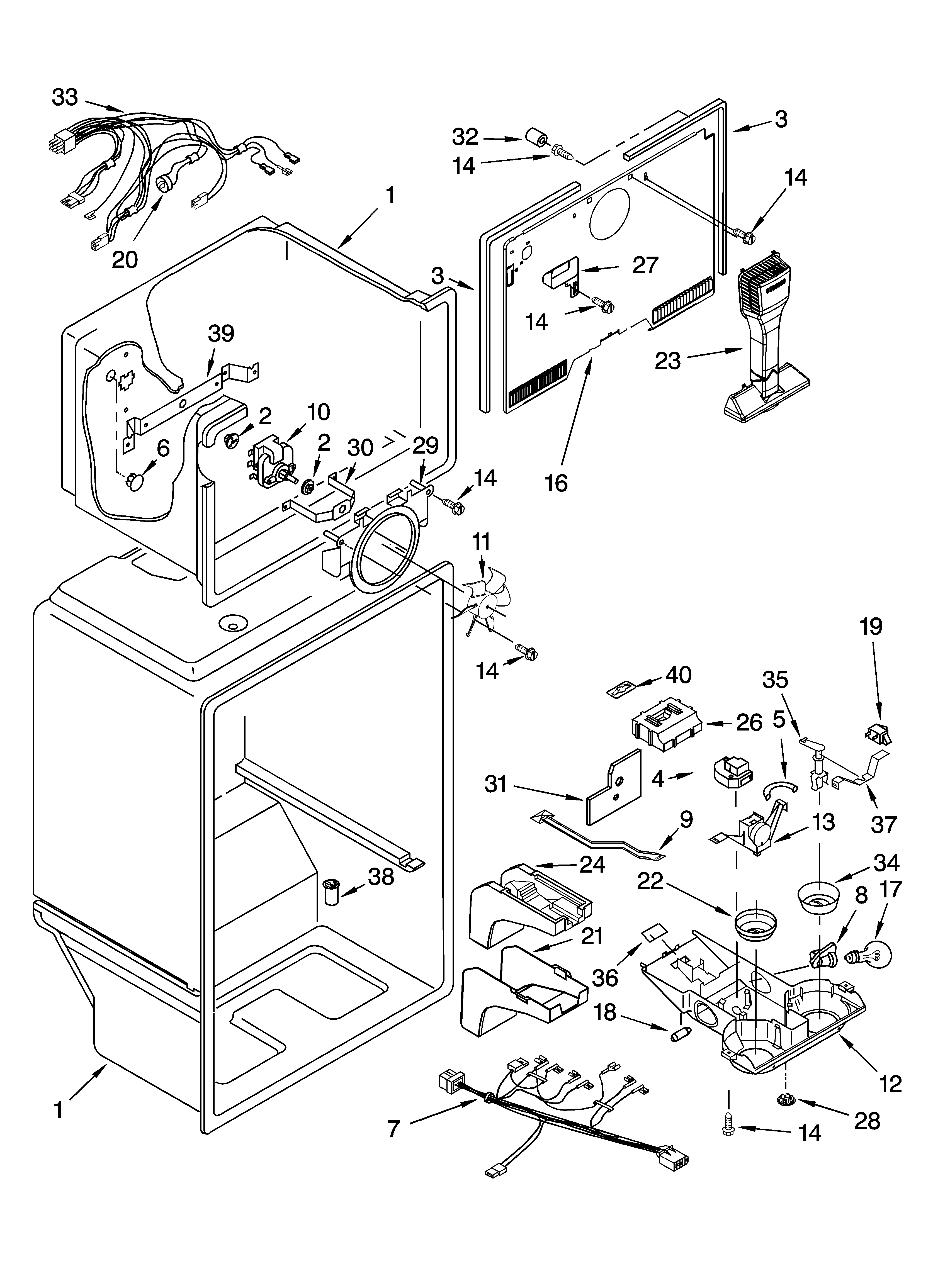 Whirlpool ET8LFKXKQ05 liner parts diagram