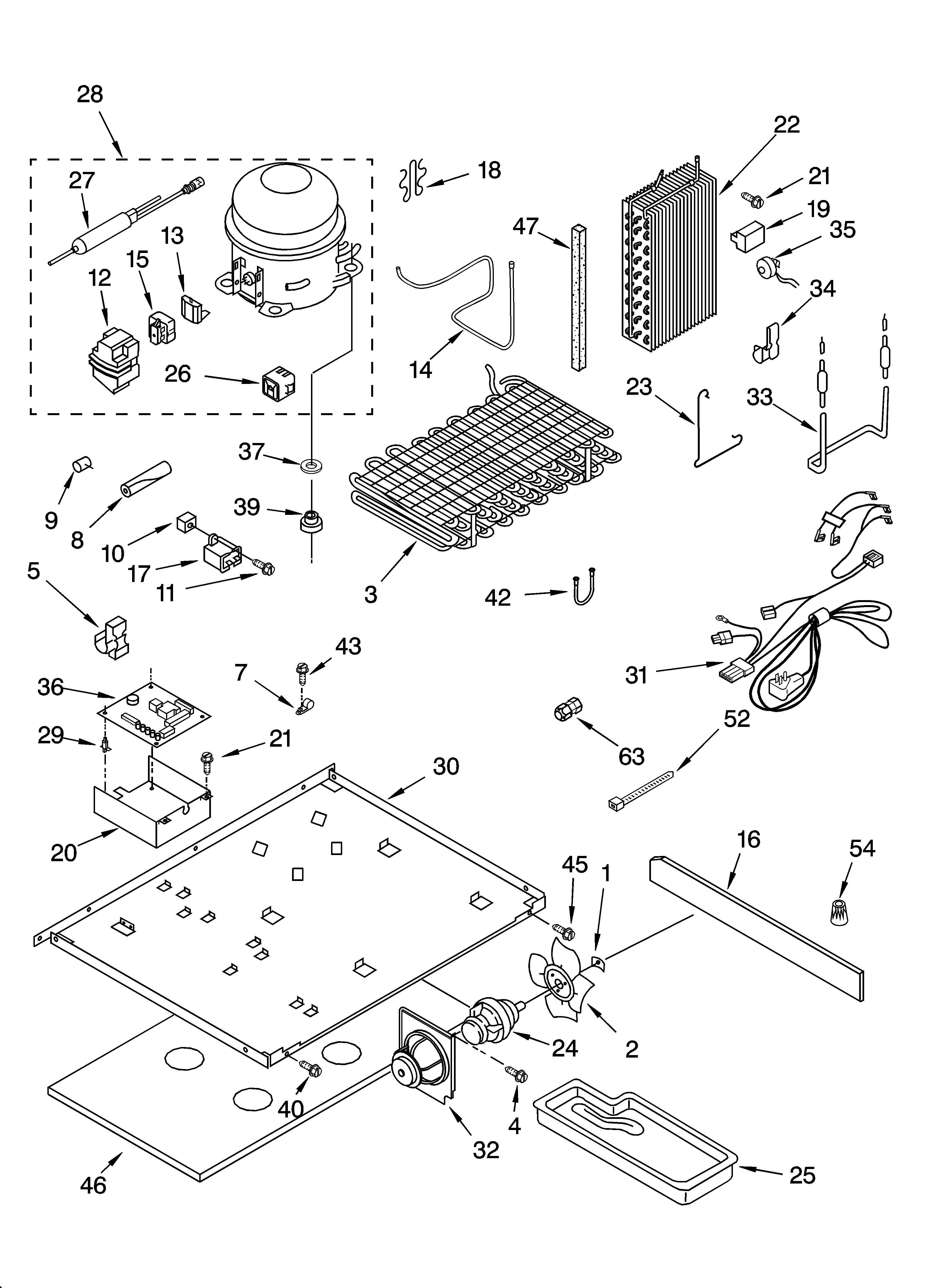 Whirlpool GD25FFCHT00 unit parts diagram