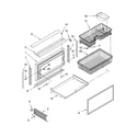 KitchenAid KBRS36FMX01 freezer door and basket parts diagram