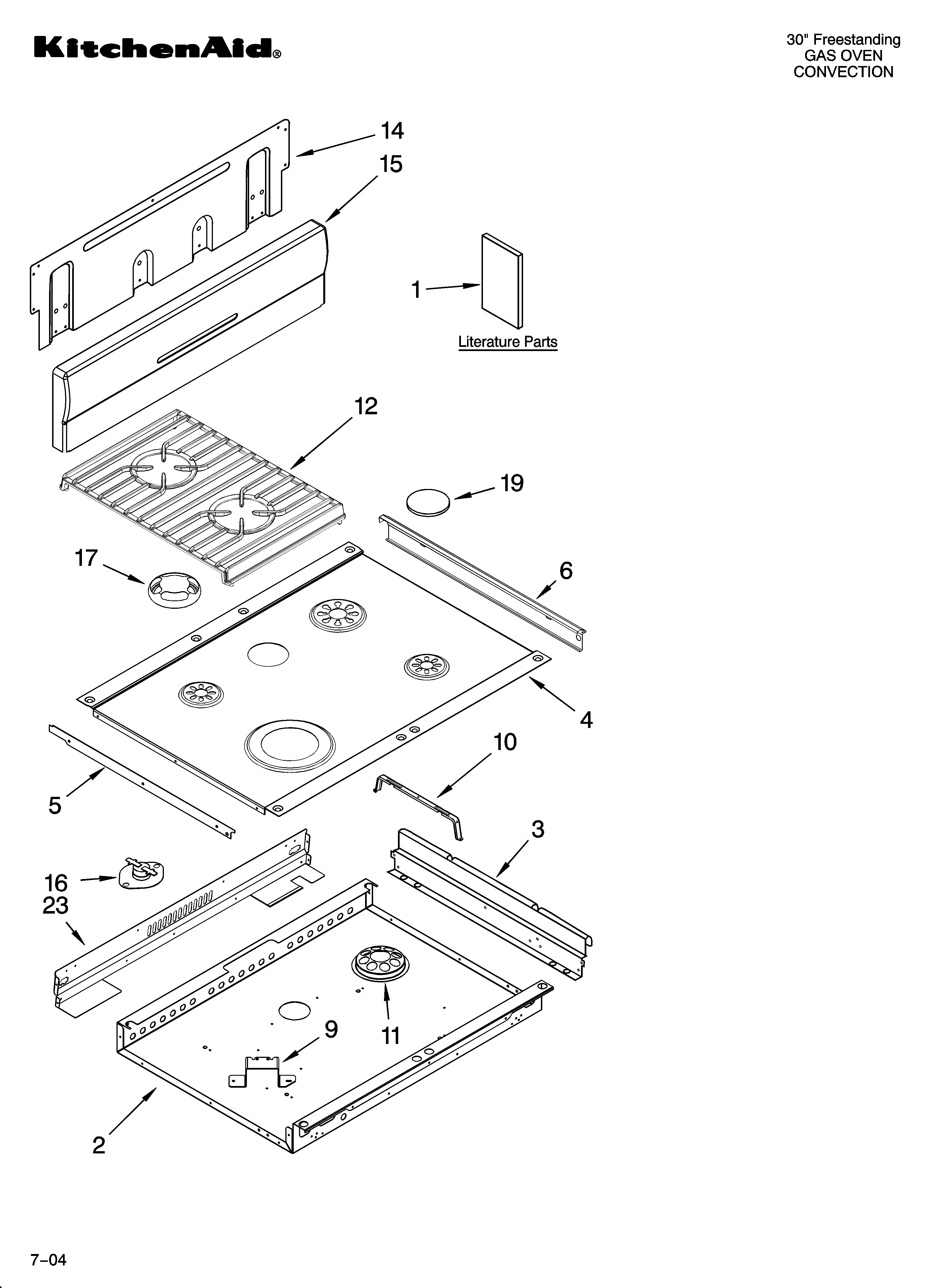 KitchenAid KGRI801PBL00 cooktop parts diagram
