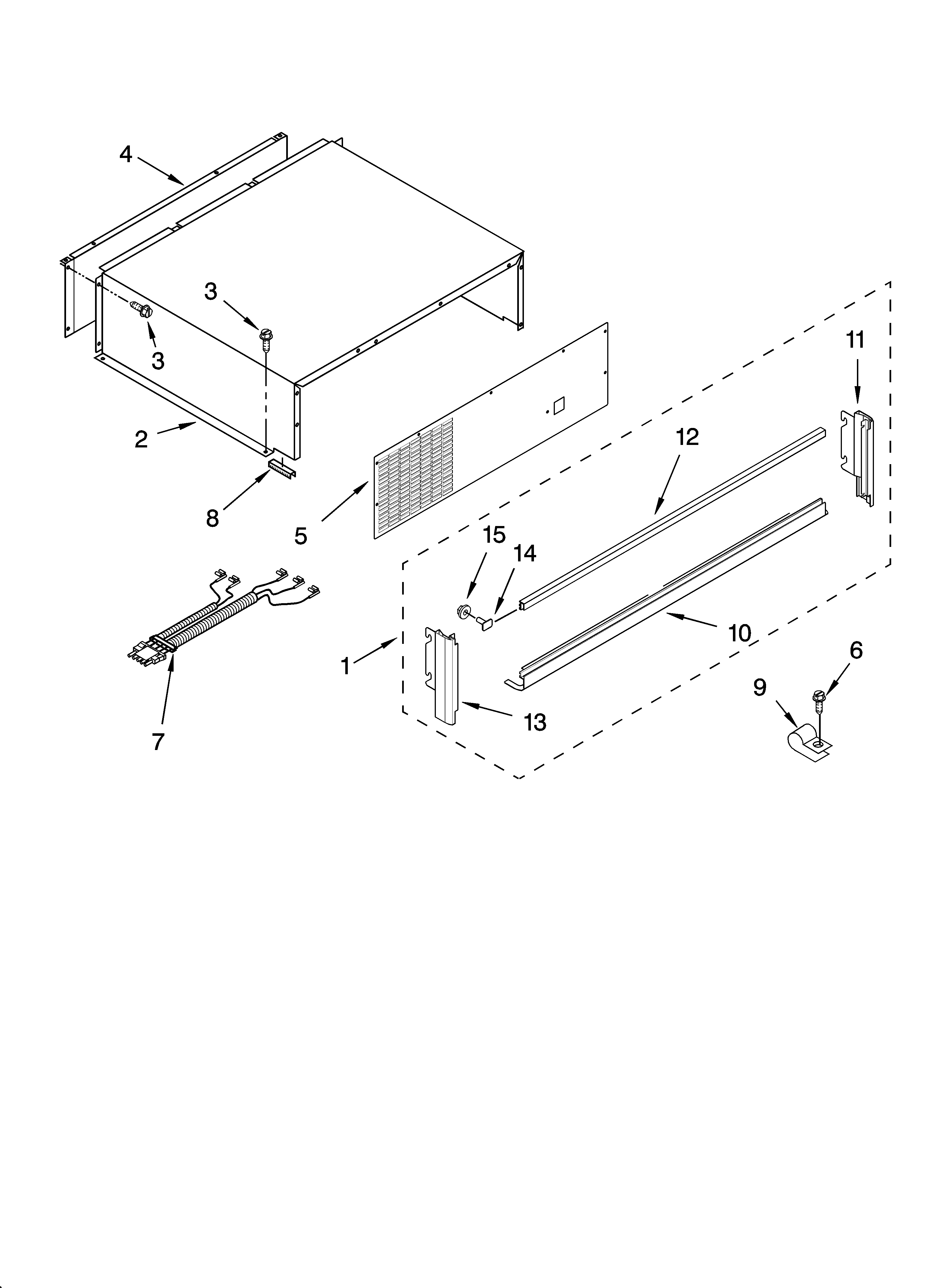 KitchenAid KSSO48FMX01 top grille and unit cover parts diagram