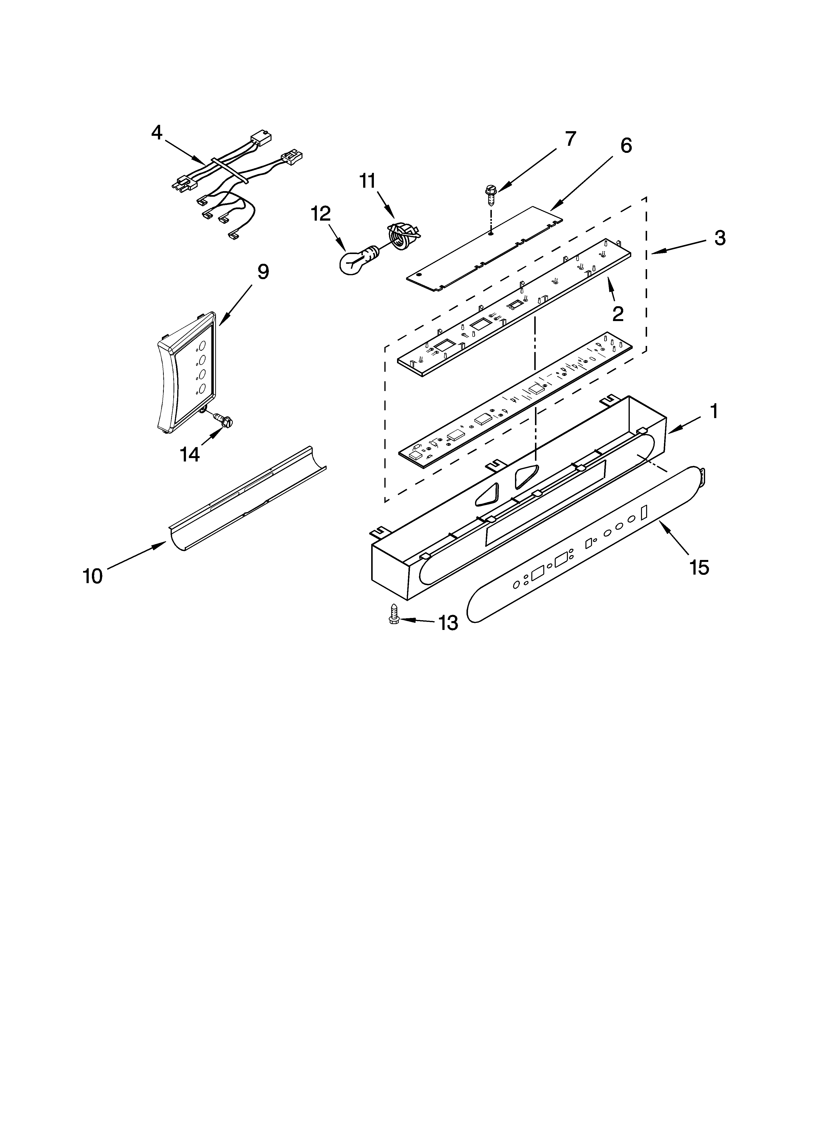 KitchenAid KSSS42FMX01 control panel parts diagram