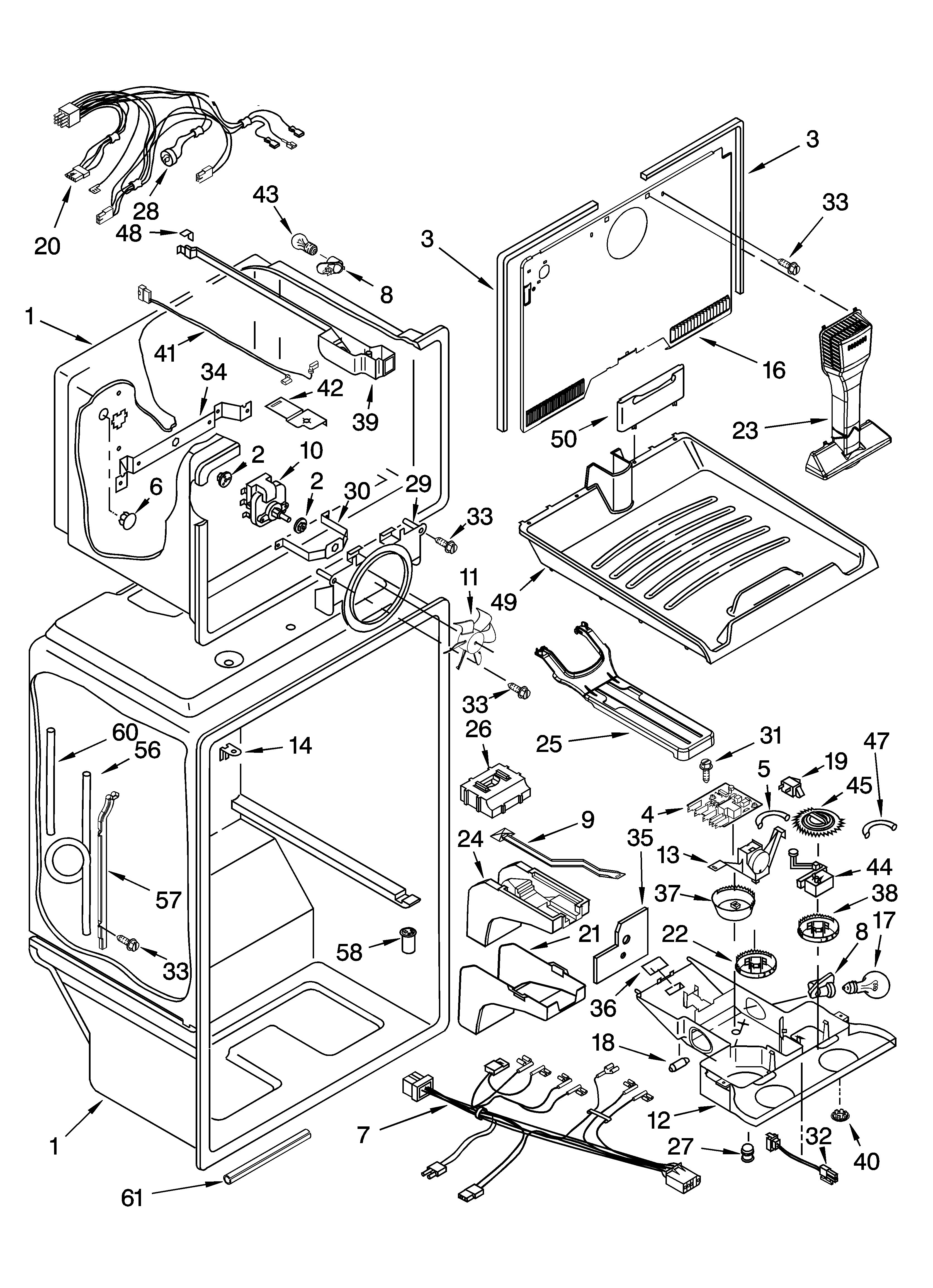 KitchenAid KTRA19EMBL01 liner parts diagram