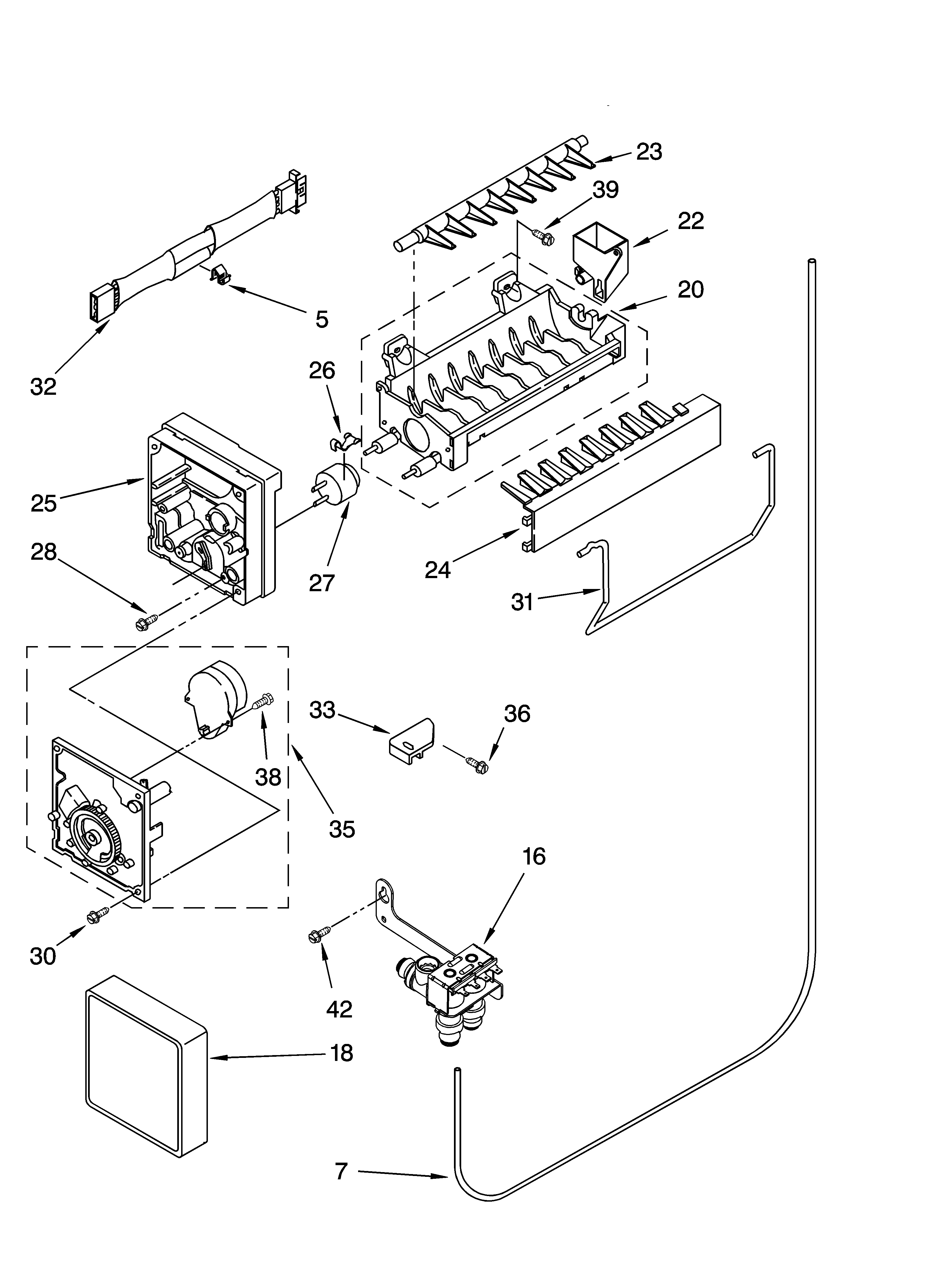 KitchenAid KTRA19EMBL01 icemaker parts diagram