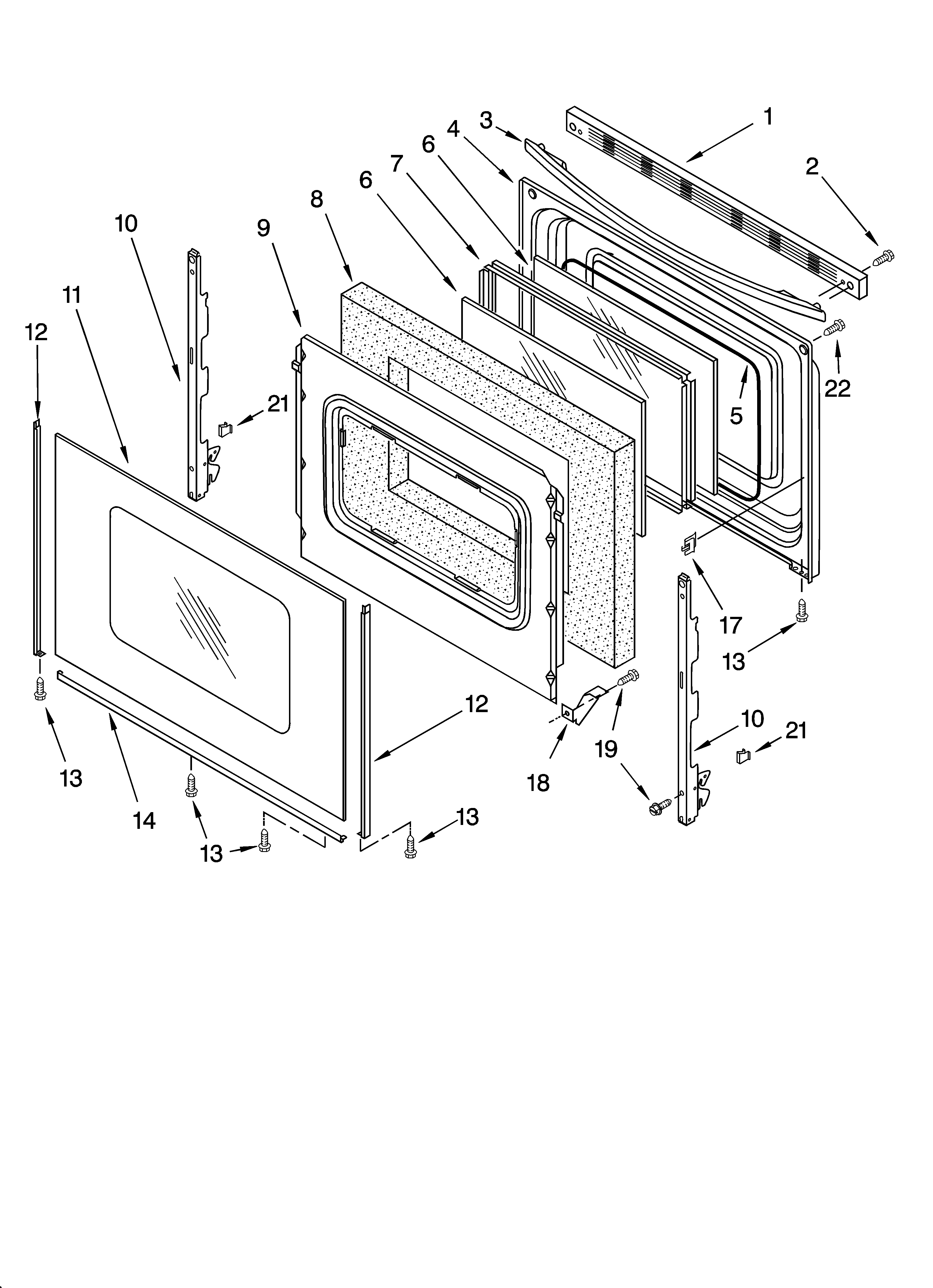 Whirlpool RF368LXPS0 door parts, optional parts diagram