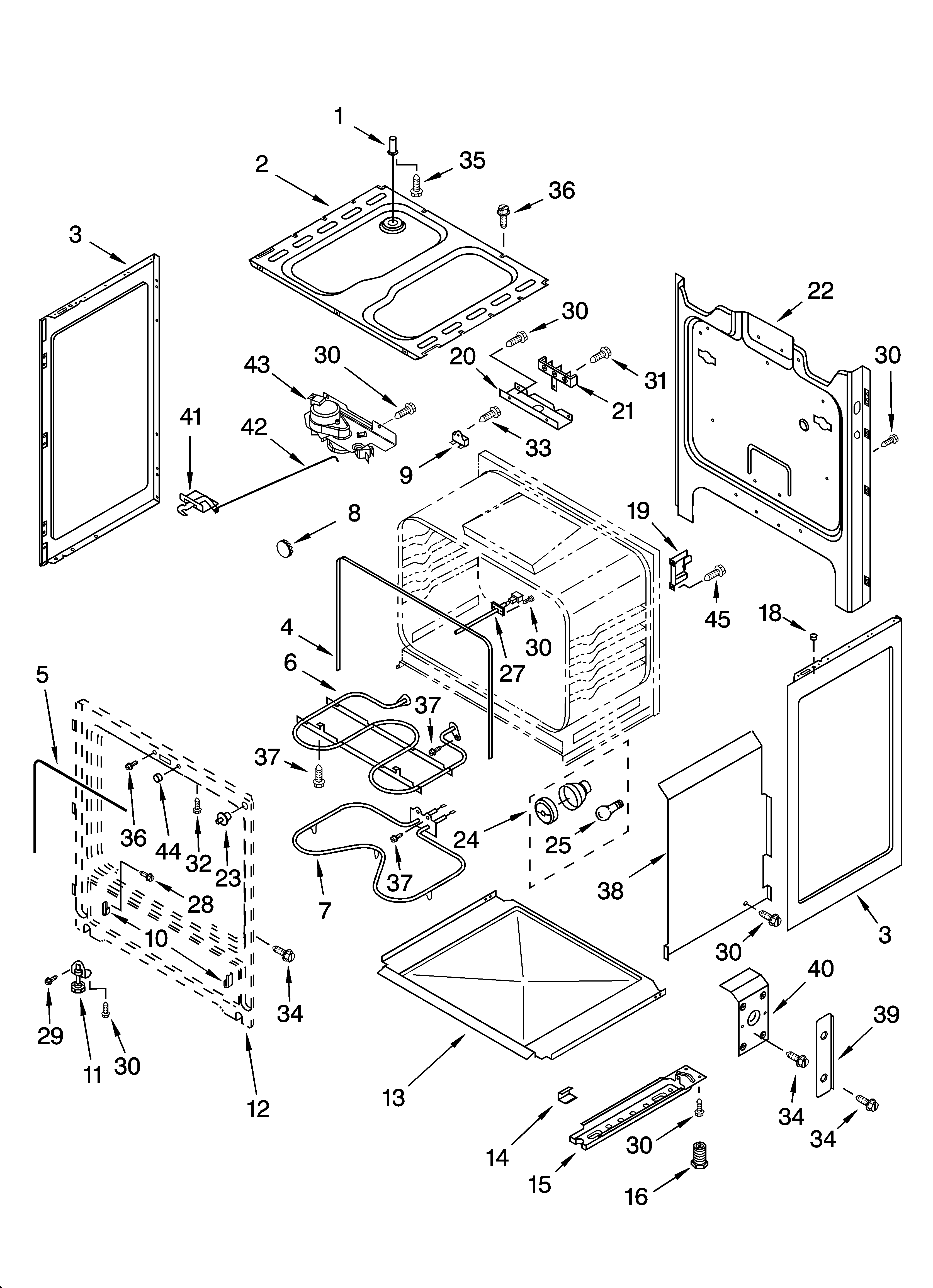 Whirlpool RF369LXPT0 chassis parts diagram