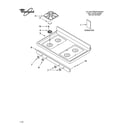 Whirlpool SF368LEPS0 cooktop parts diagram