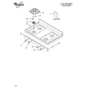 Whirlpool SF378LEPB0 cooktop parts diagram